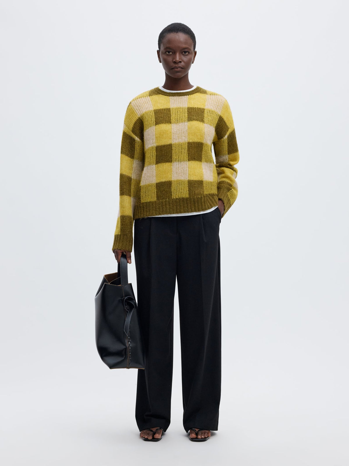 Selected Femme Damen Pullover Avocado Oil/Fir