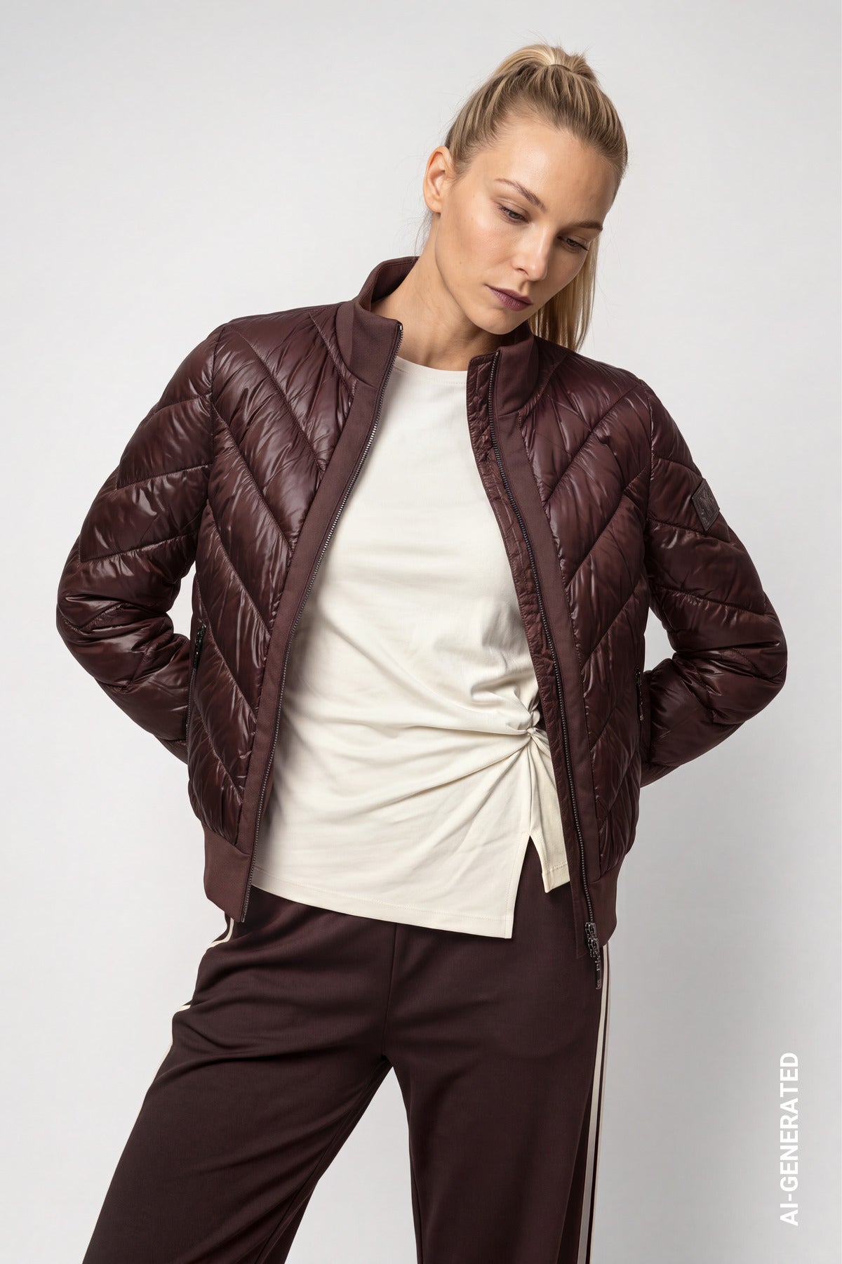 Monari Damen Jacken Black Coffe