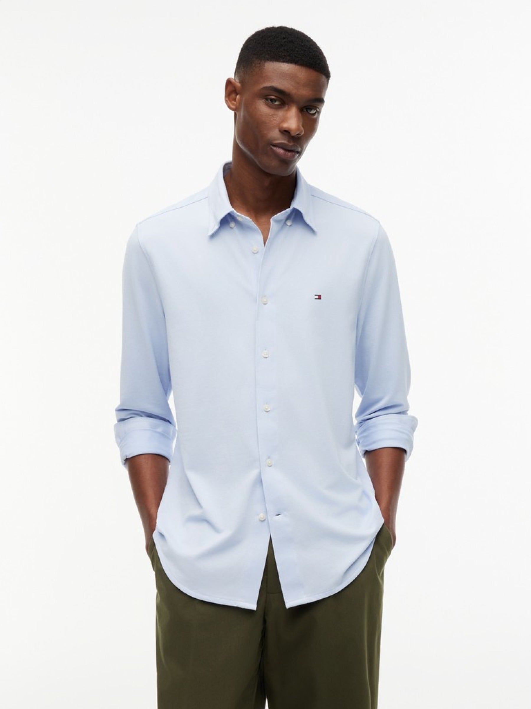 Tommy Hilfiger Herren Hemden Co Blue