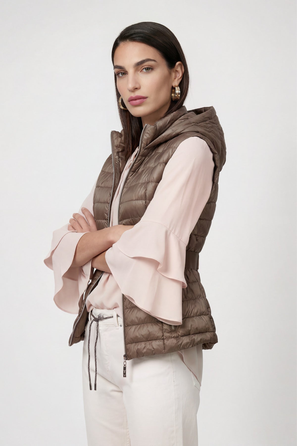 Monari Damen Outdoorwesten Taupe