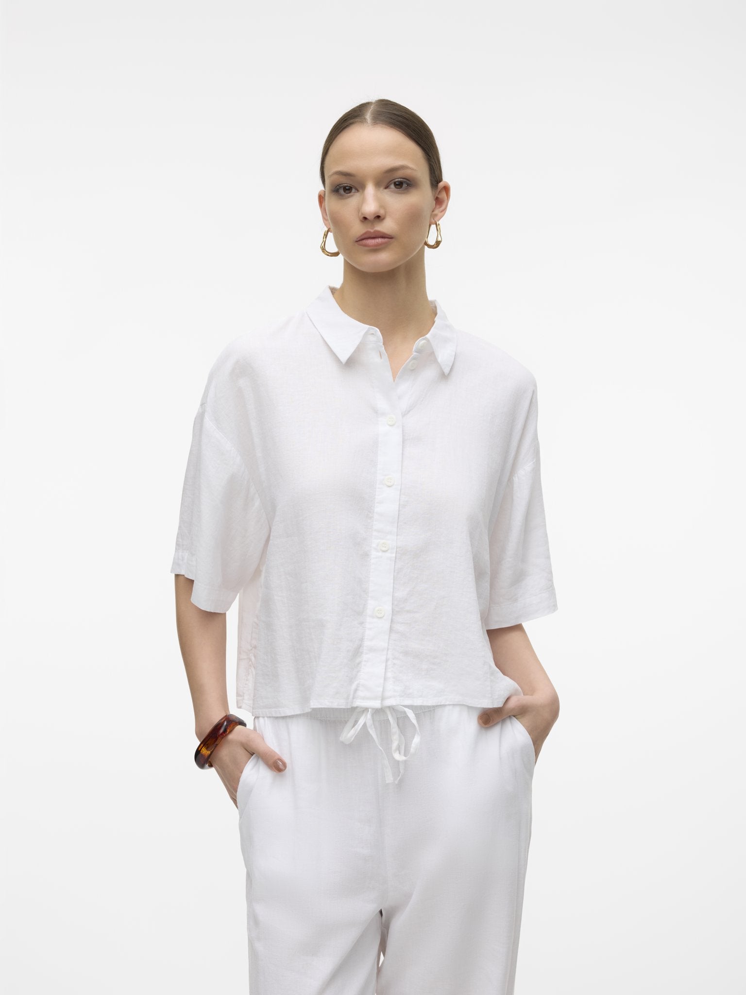 Vero Moda Damen Blusen Snow White