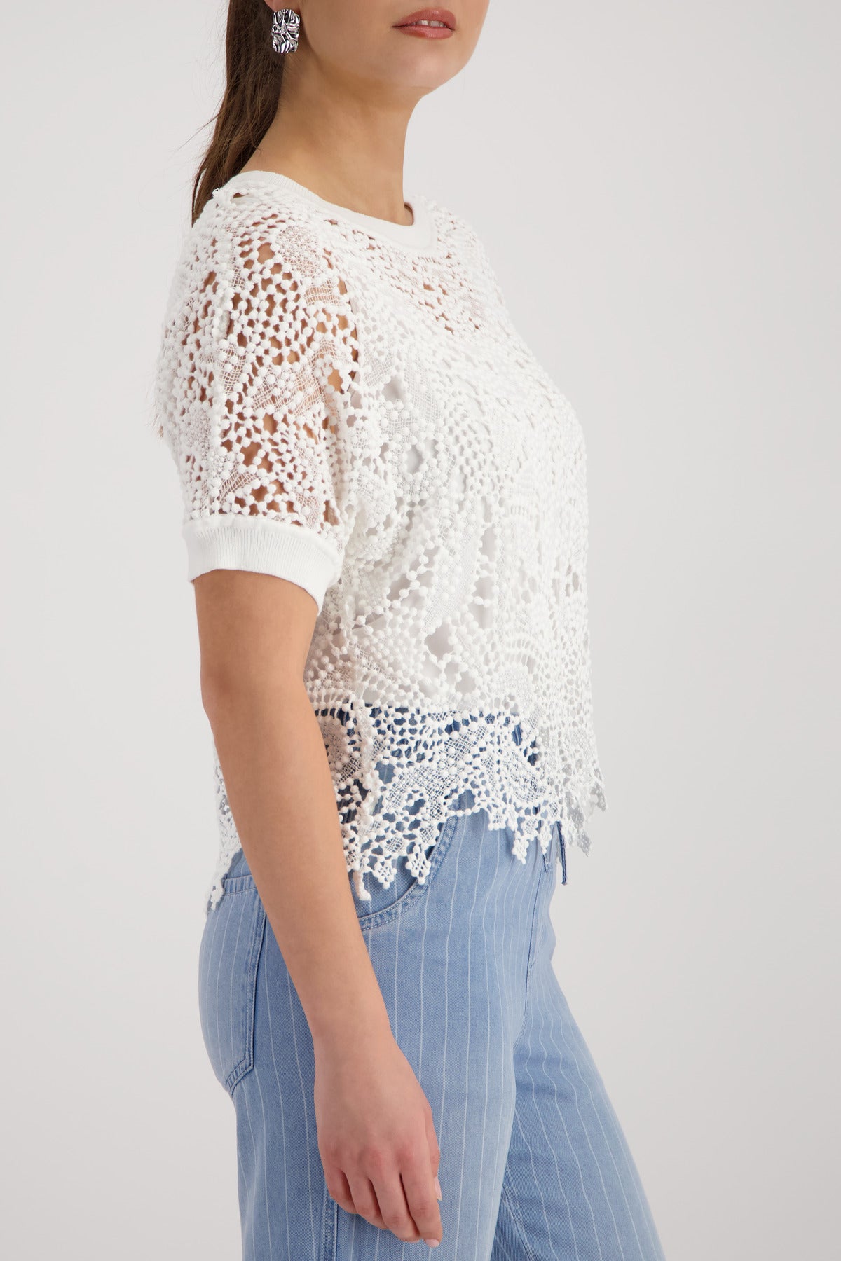 Monari Damen Pullover  Cream