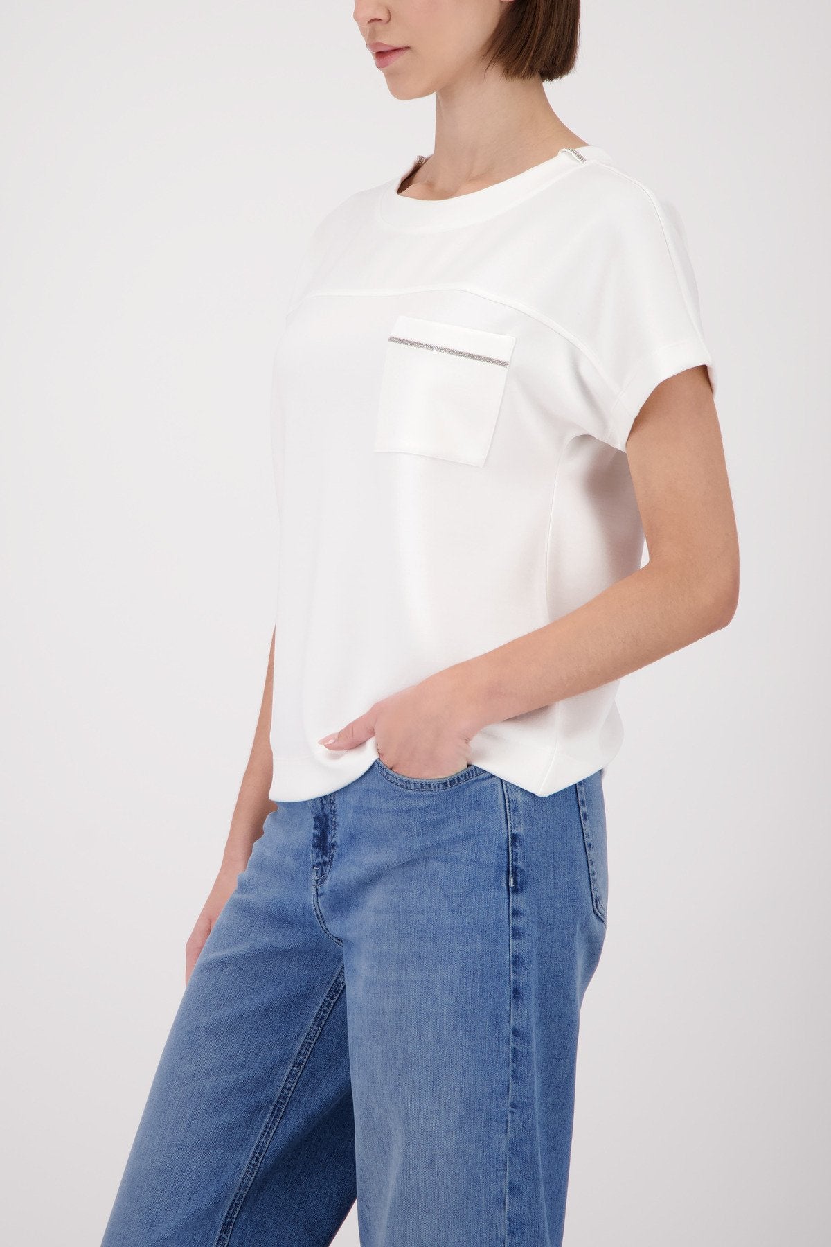 Monari Damen T-Shirts  Off-White