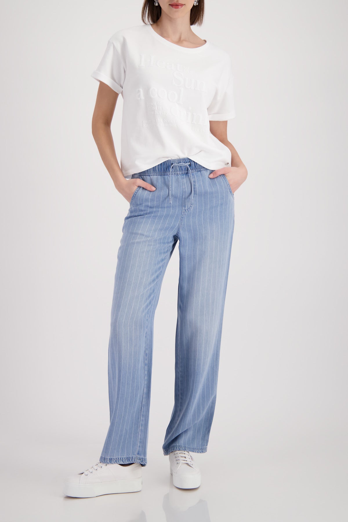 Monari Damen T-Shirts Cream