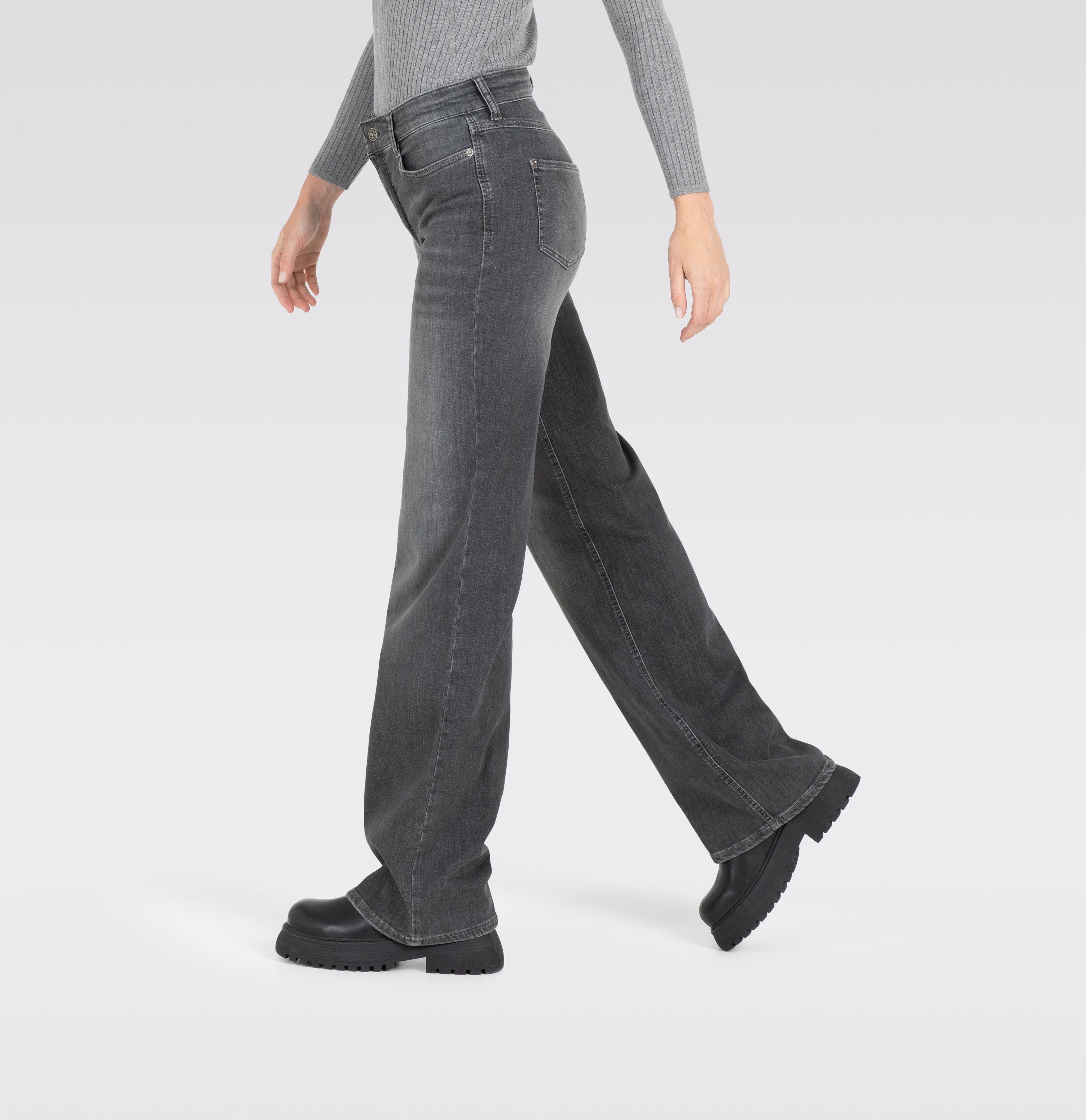 Mac Damen Jeans Grey Heavy Used
