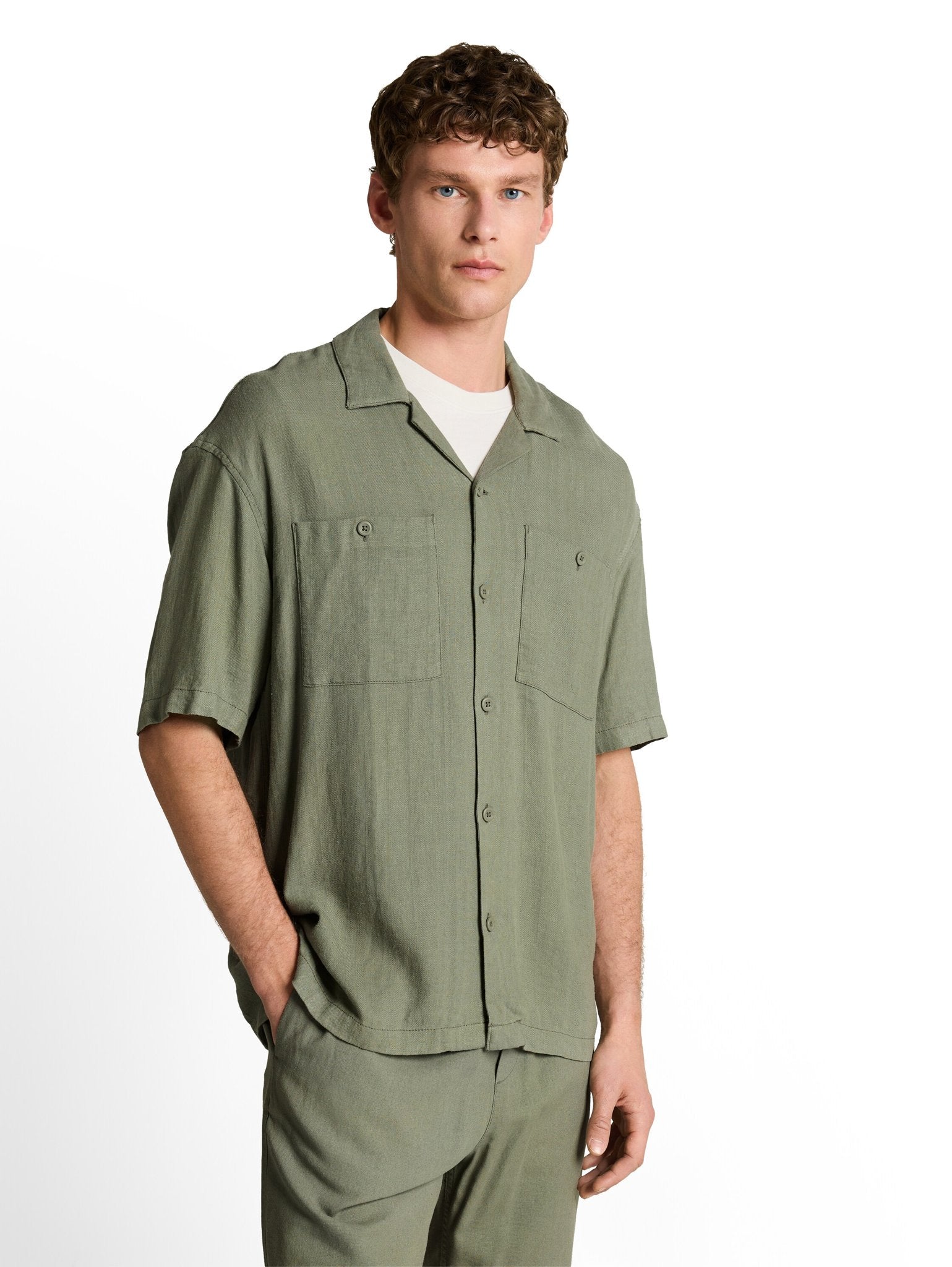 Tom Tailor denim Herren Hemden kurz Sea Spray