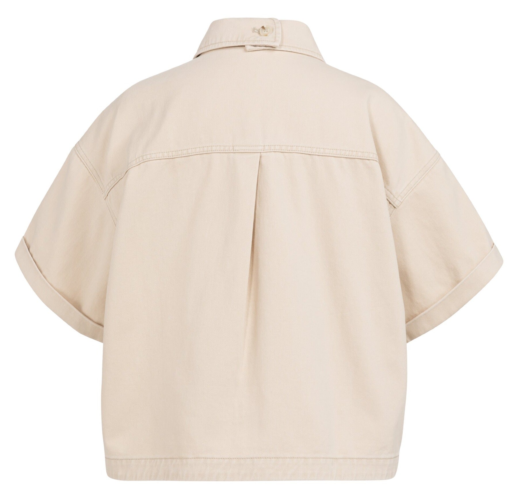 Jeansjacke mit kurzen Ärmeln und aufgesetzten Taschen