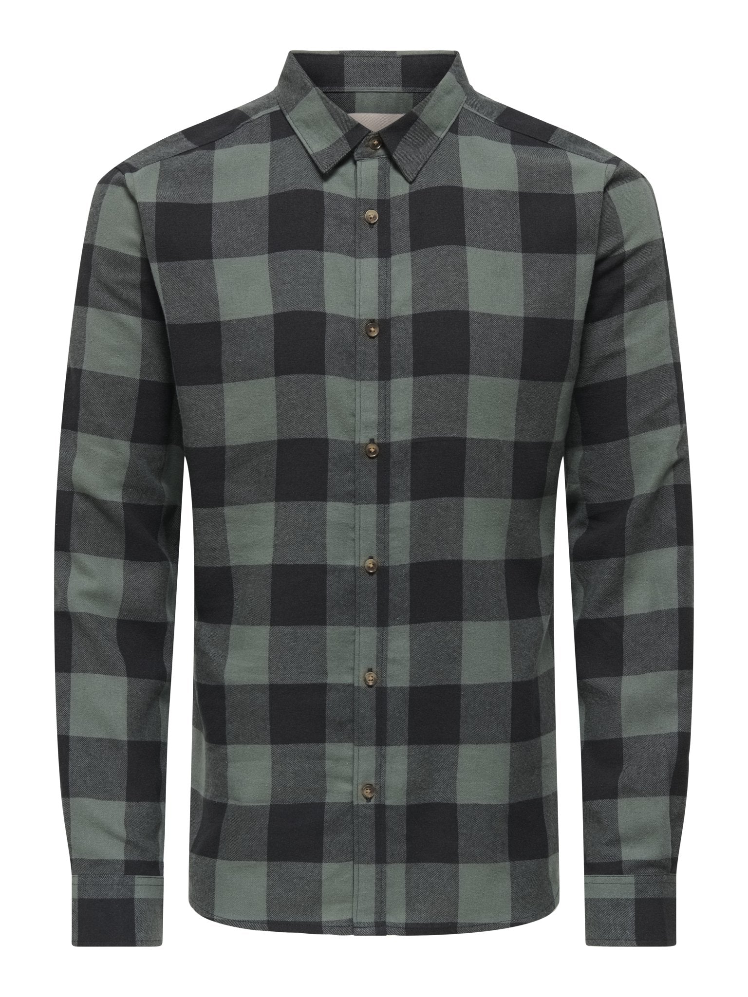 Only & Sons Herren Hemden lang Balsam Green/Je