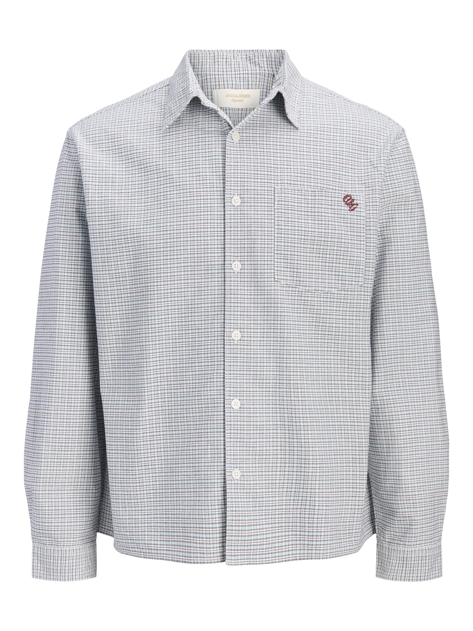 Jack & Jones Herren Hemden lang Ice Water/Check