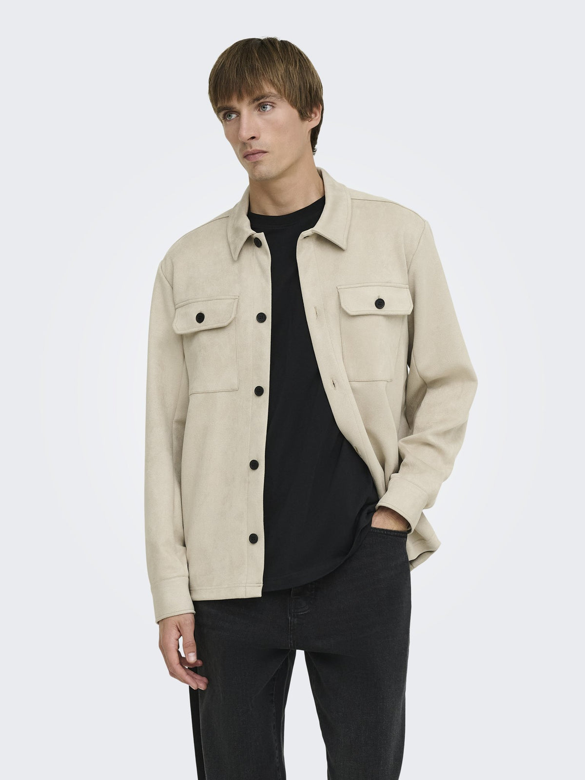Only & Sons Herren Hemden lang Silver Lining