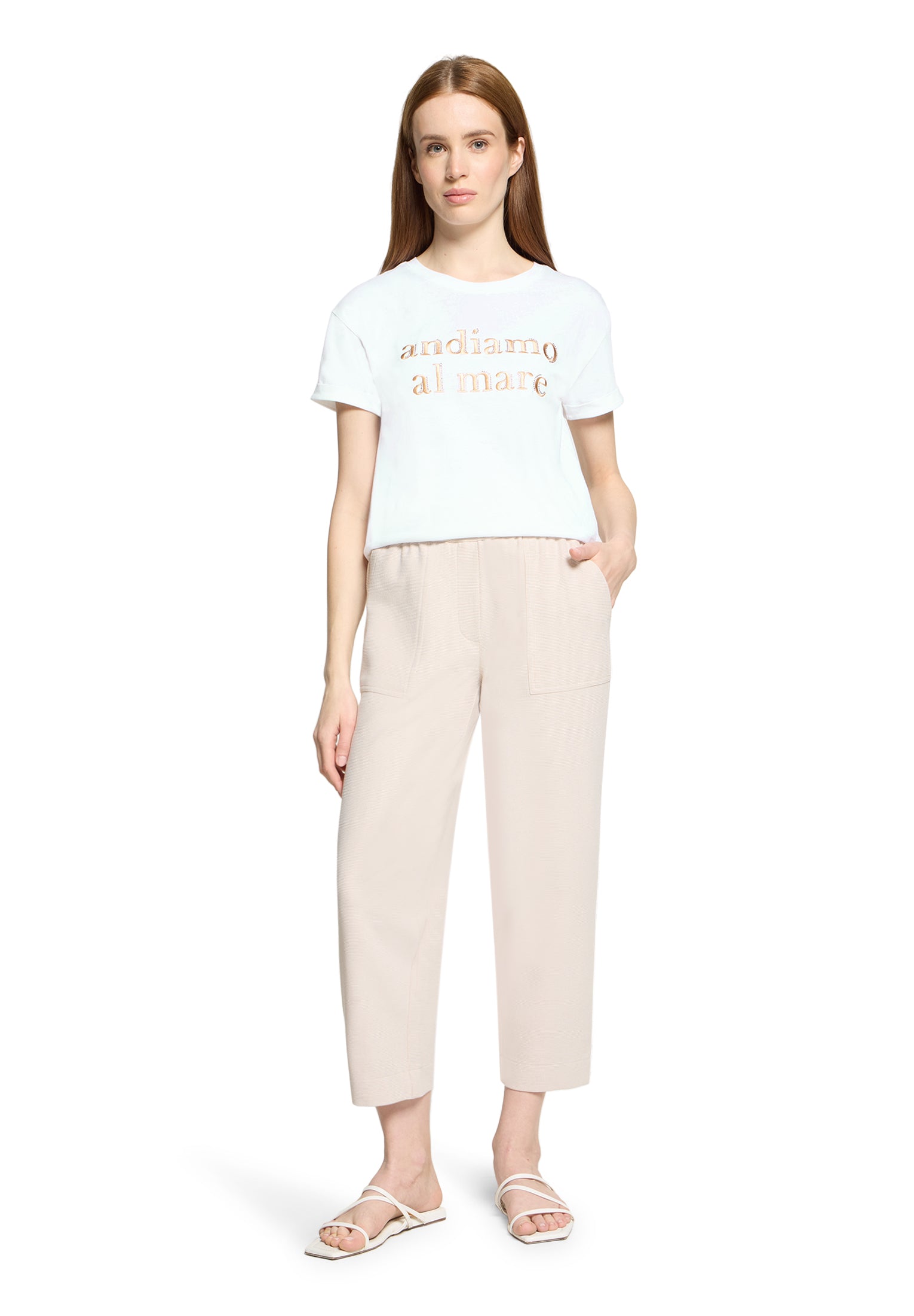 Betty & Co Damen T-Shirts Patch White/Bei