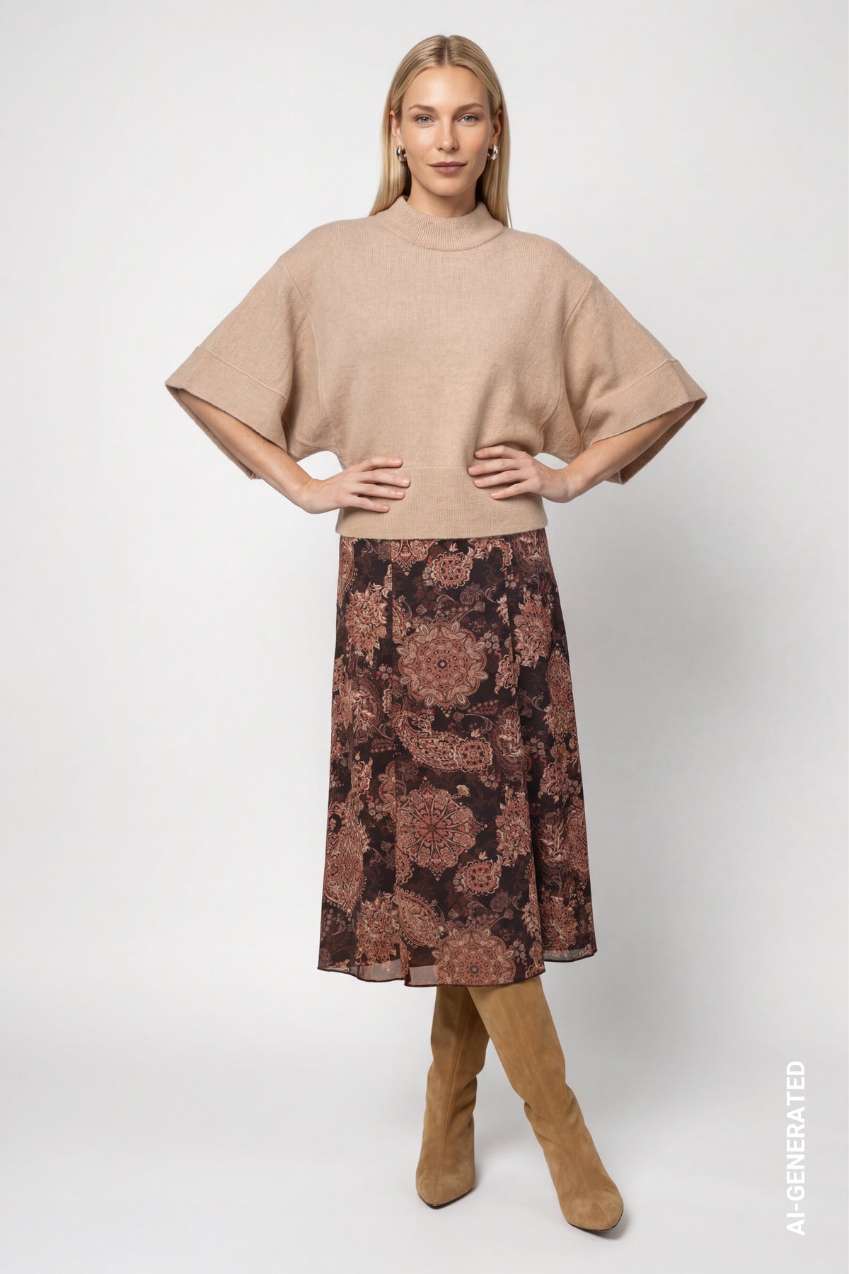 Monari Damen Pullover  Cappuccino