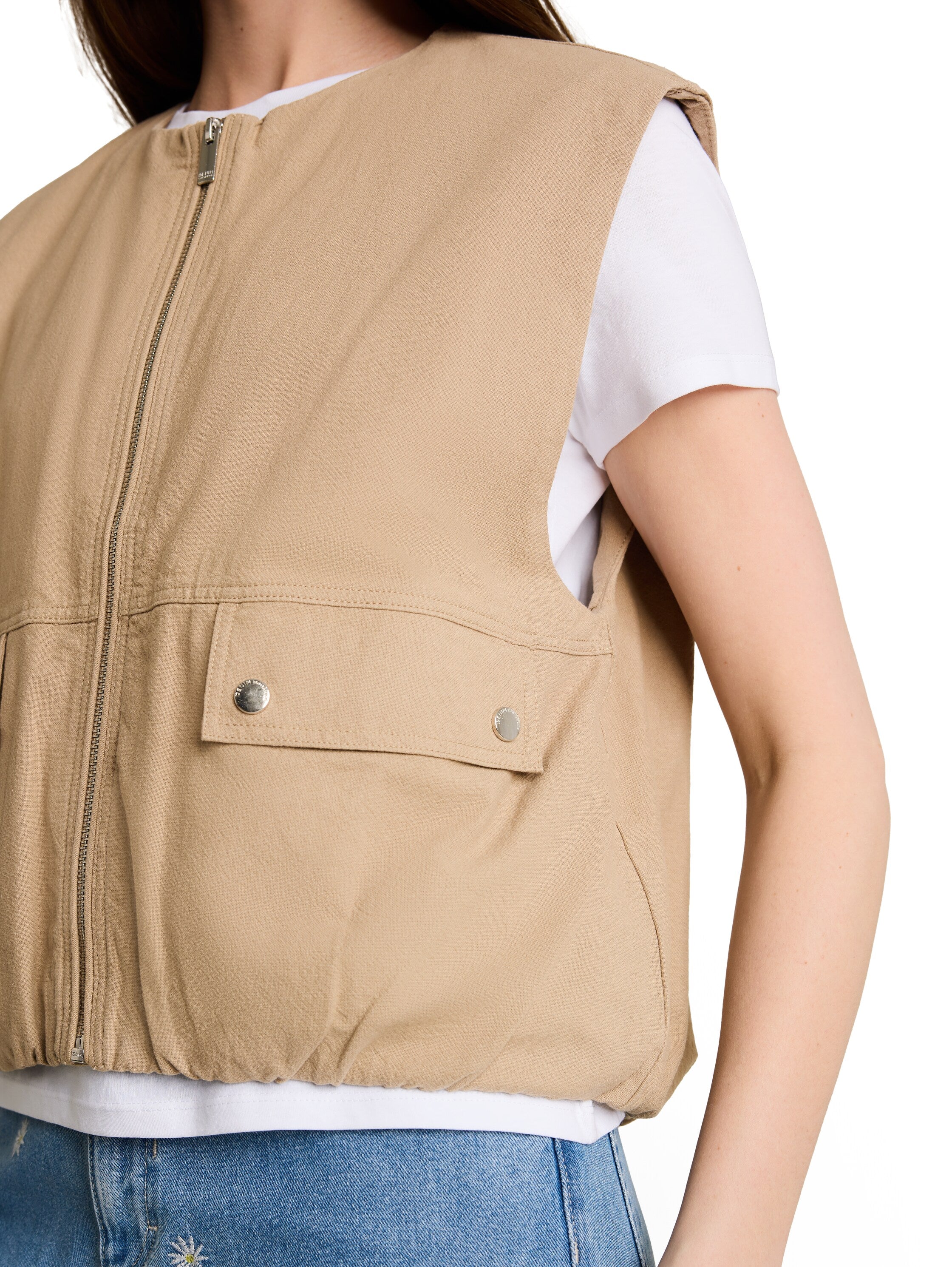 Tom Tailor denim Damen Indoorwesten Mink Beige