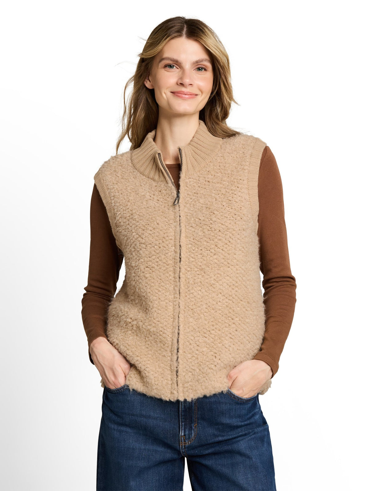 Tom Tailor Damen Strickjacken Gravel Beige Me