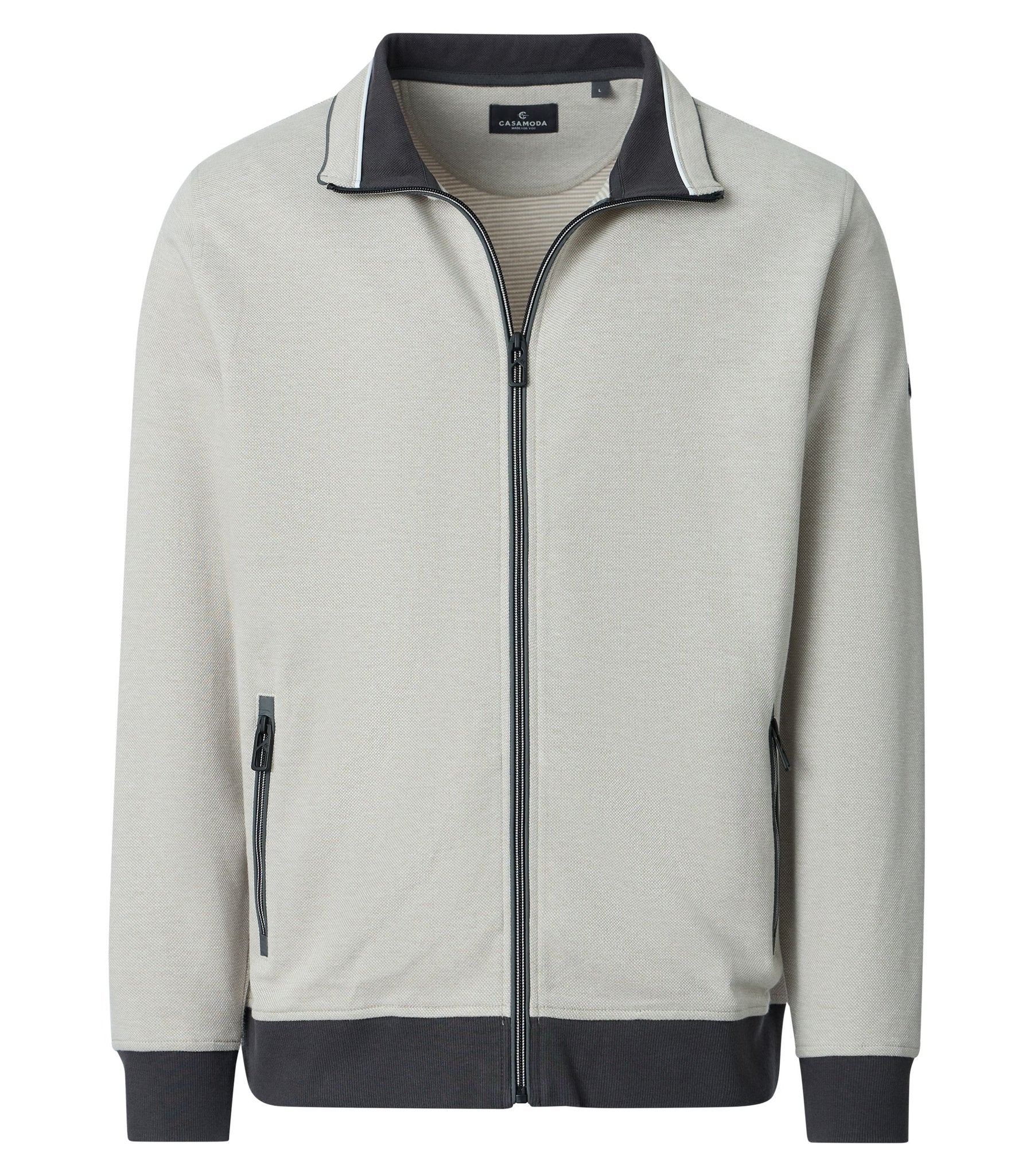 Casa Moda Herren Sweatjacken  Beige