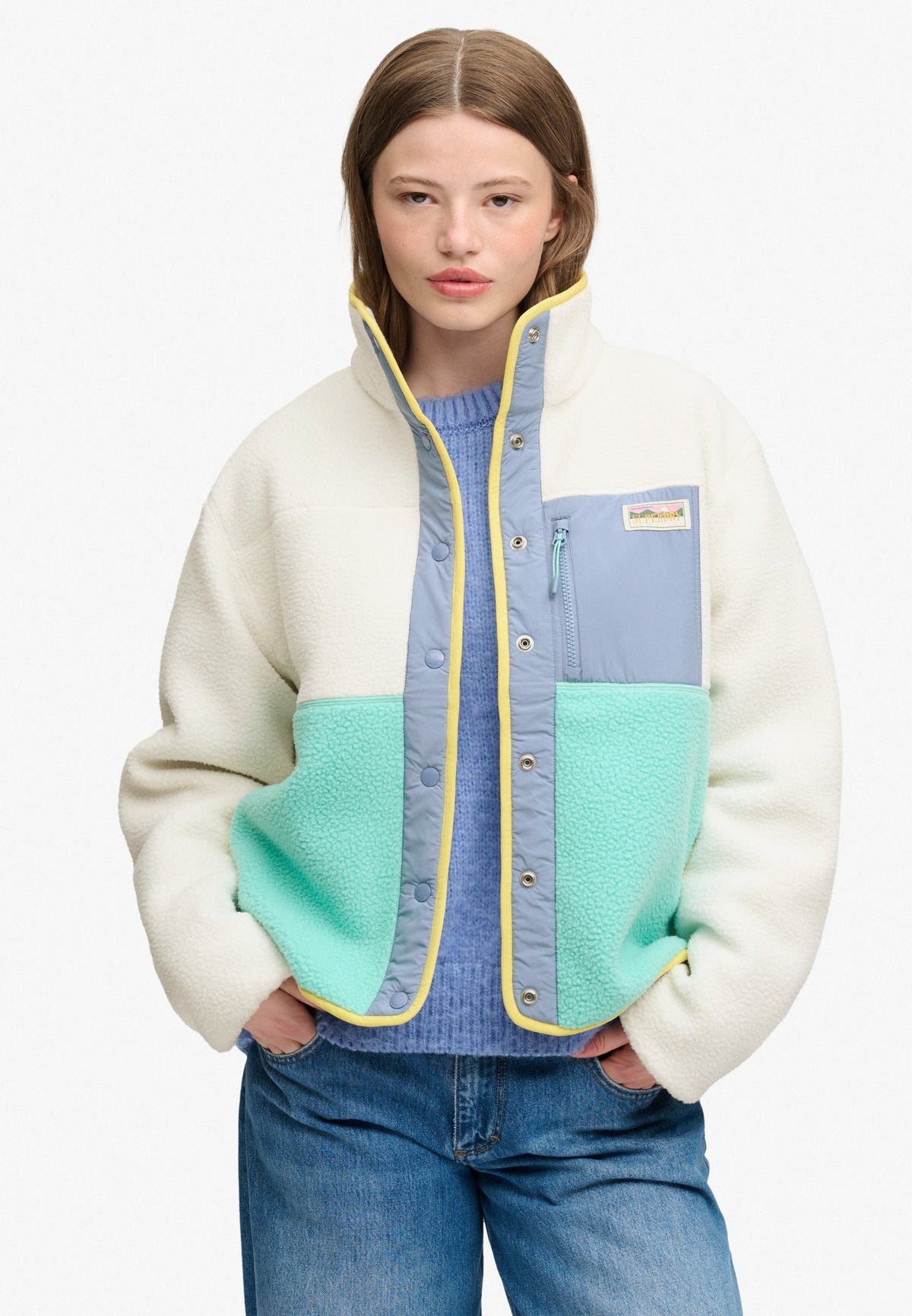 Superdry Damen Sweatjacken D Off White