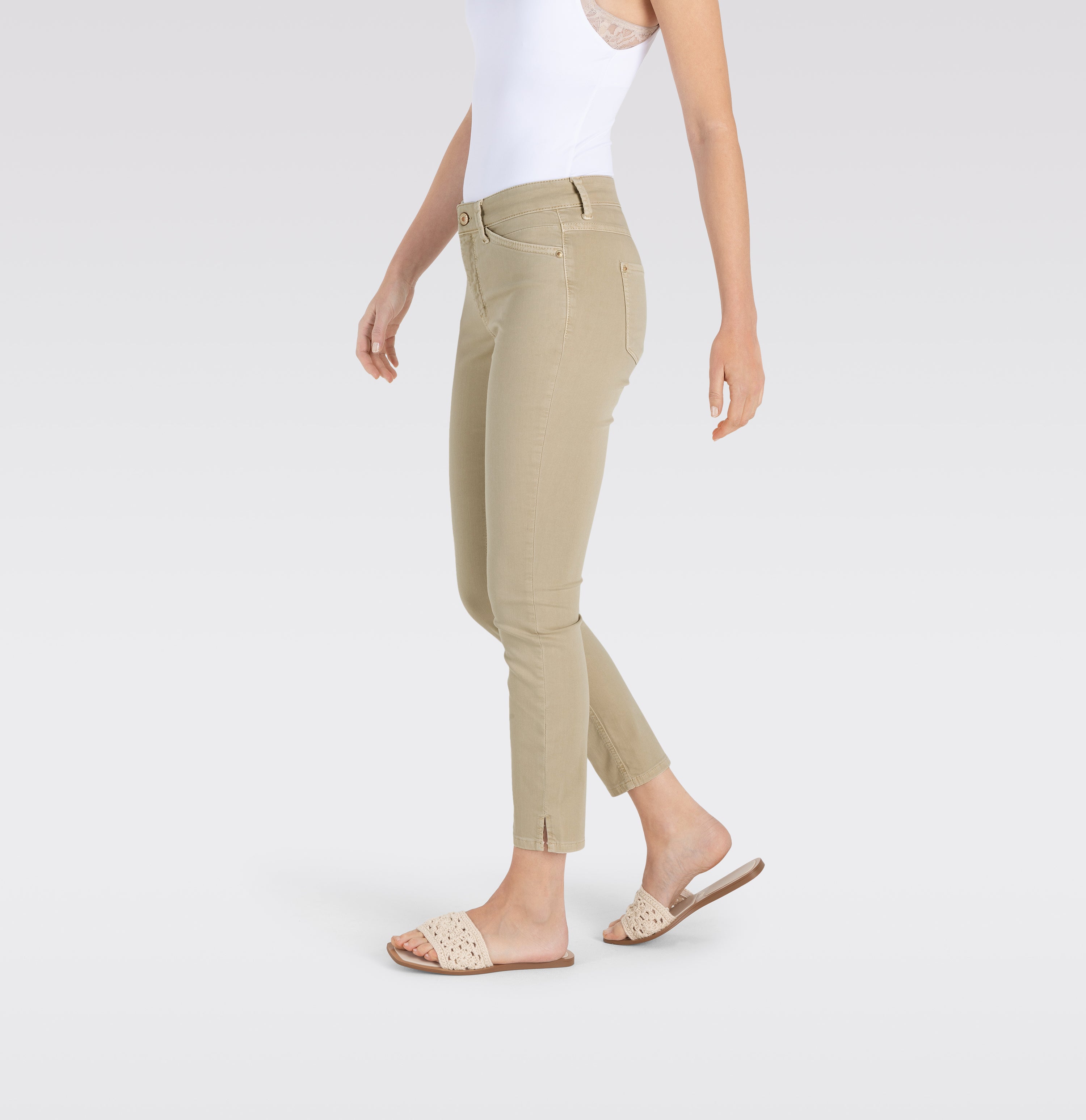 Mac Damen Jeans Smoothly Beige