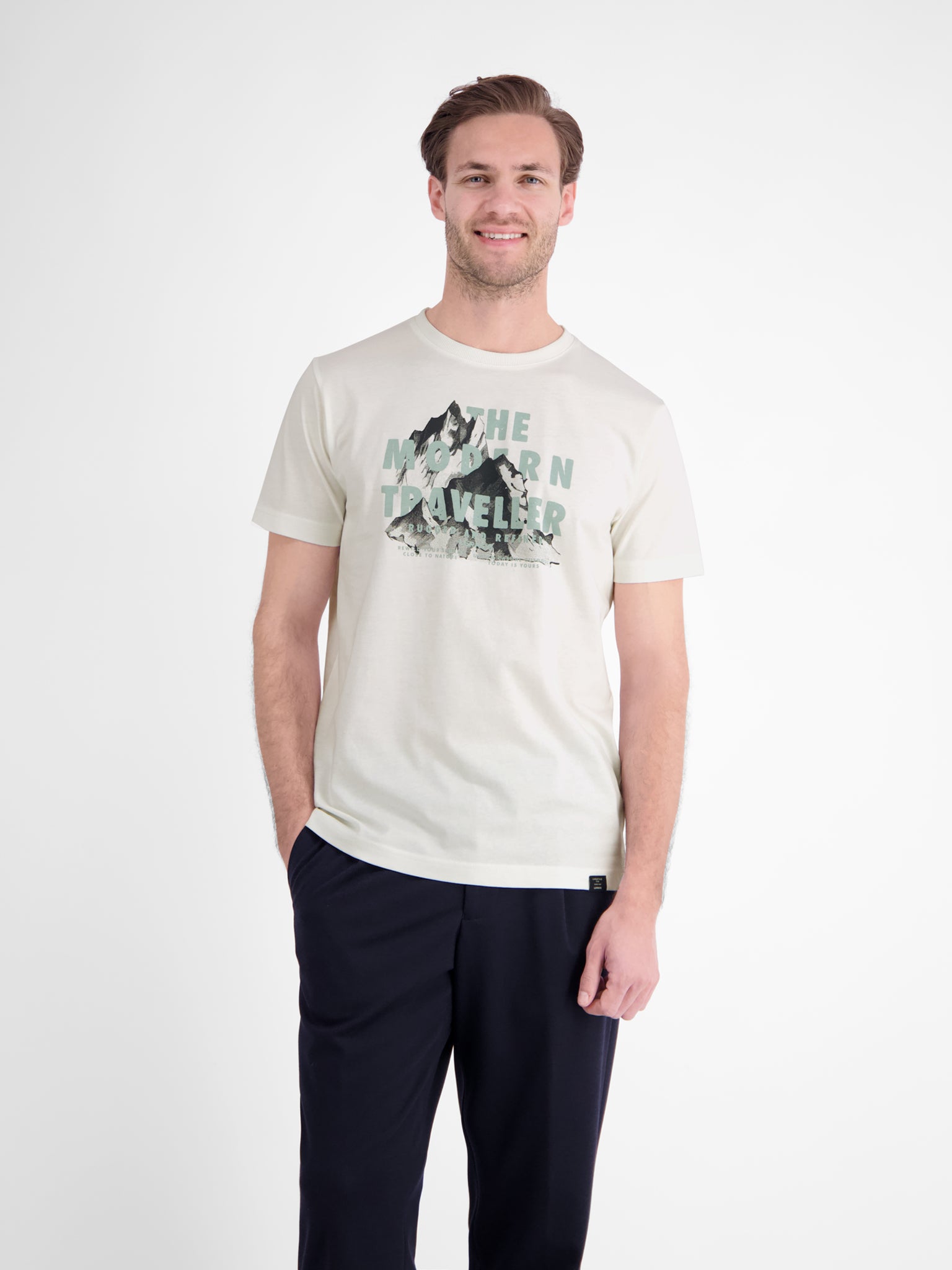 Lerros Herren T-Shirts kurz Broken White