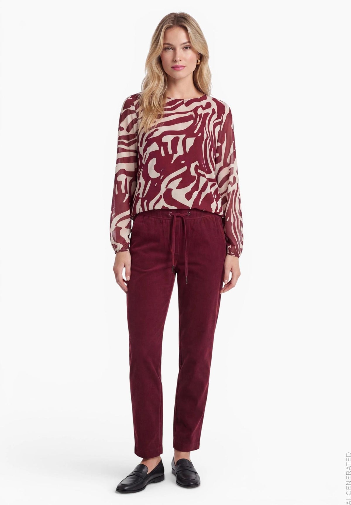 Betty & Co Damen T-Shirts Nature/Dark Red