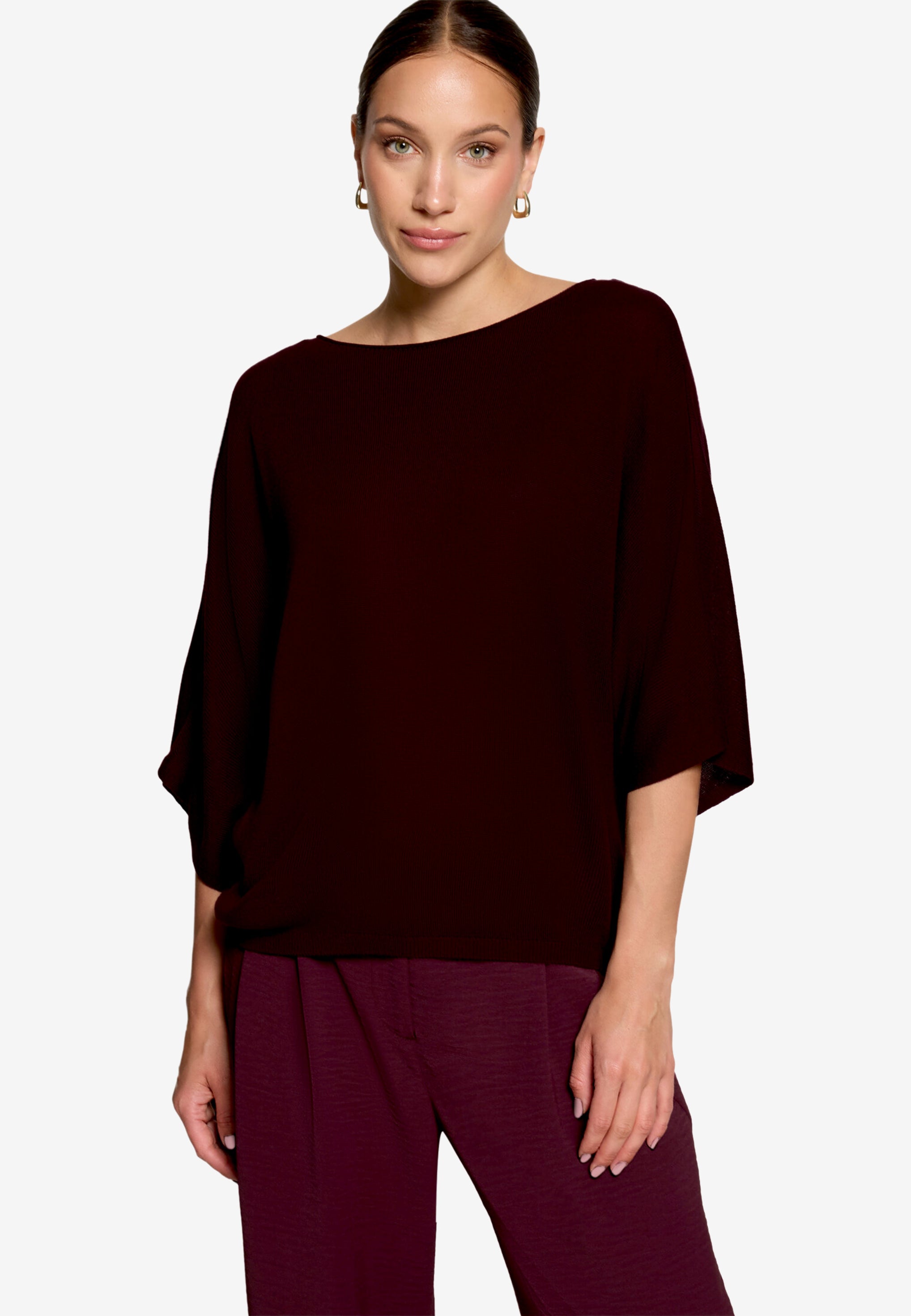 Zero Damen Pullover Dark Aubergine