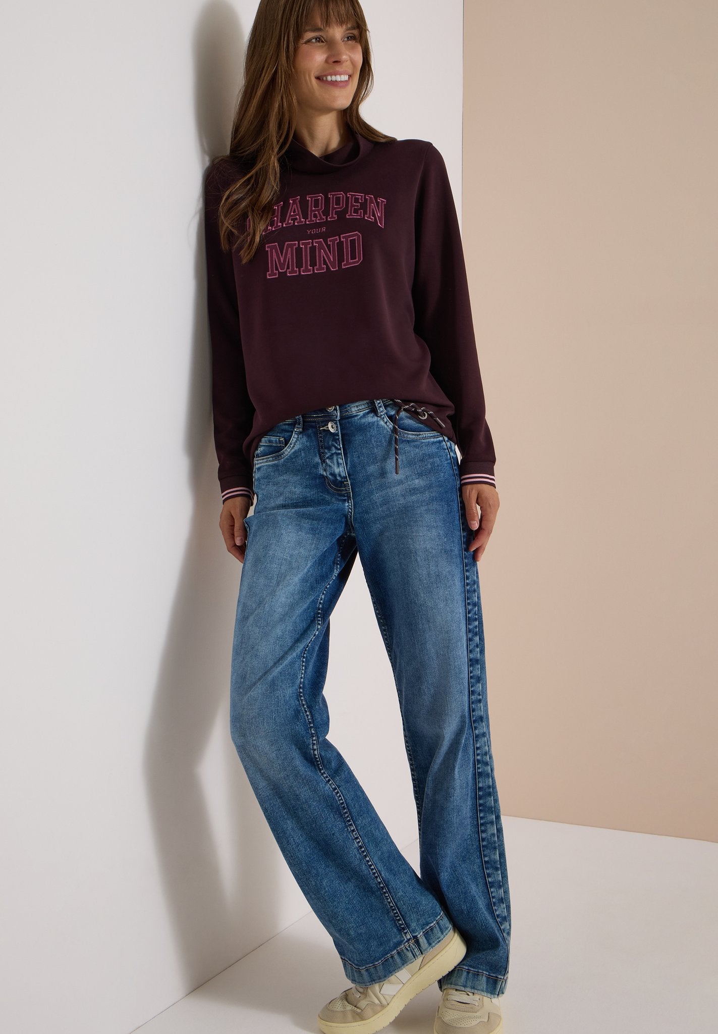 Cecil Damen T-Shirts Berry Red