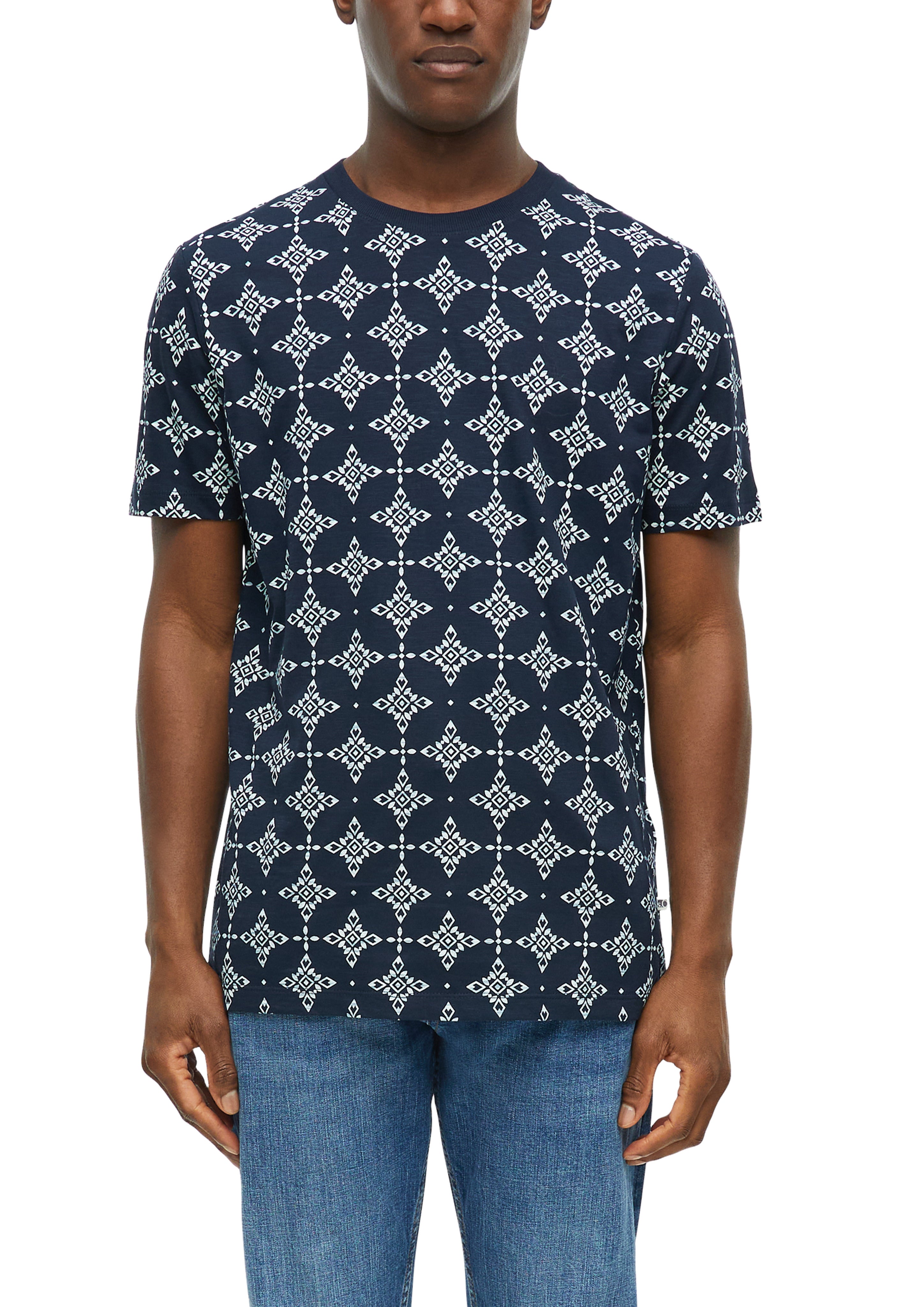 S. Oliver red Herren T-Shirts kurz Blue