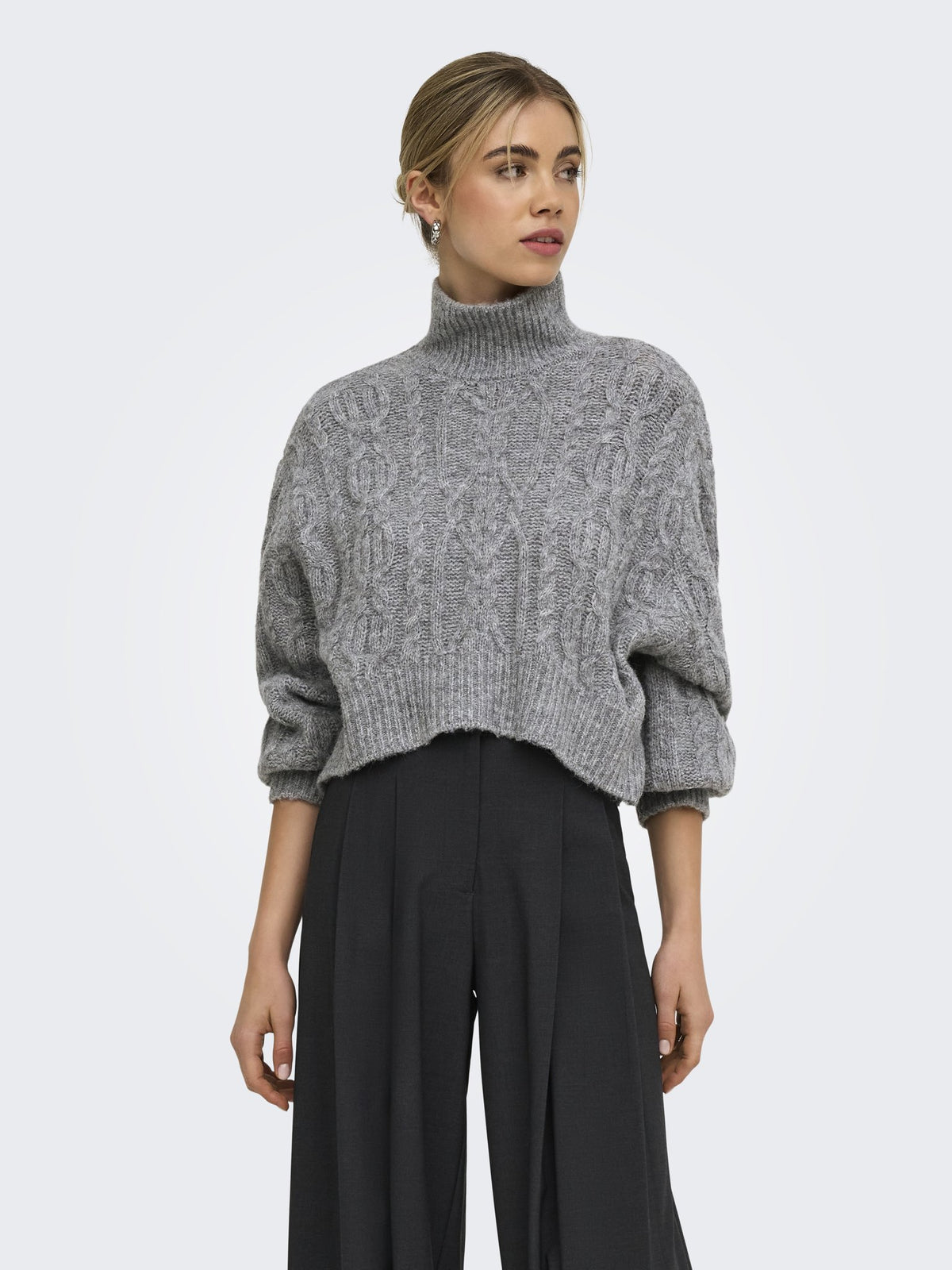 Only Damen Pullover Medium Grey Mel