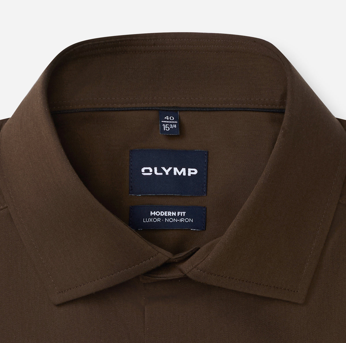Olymp Herren Hemden lang  Schwarzbraun