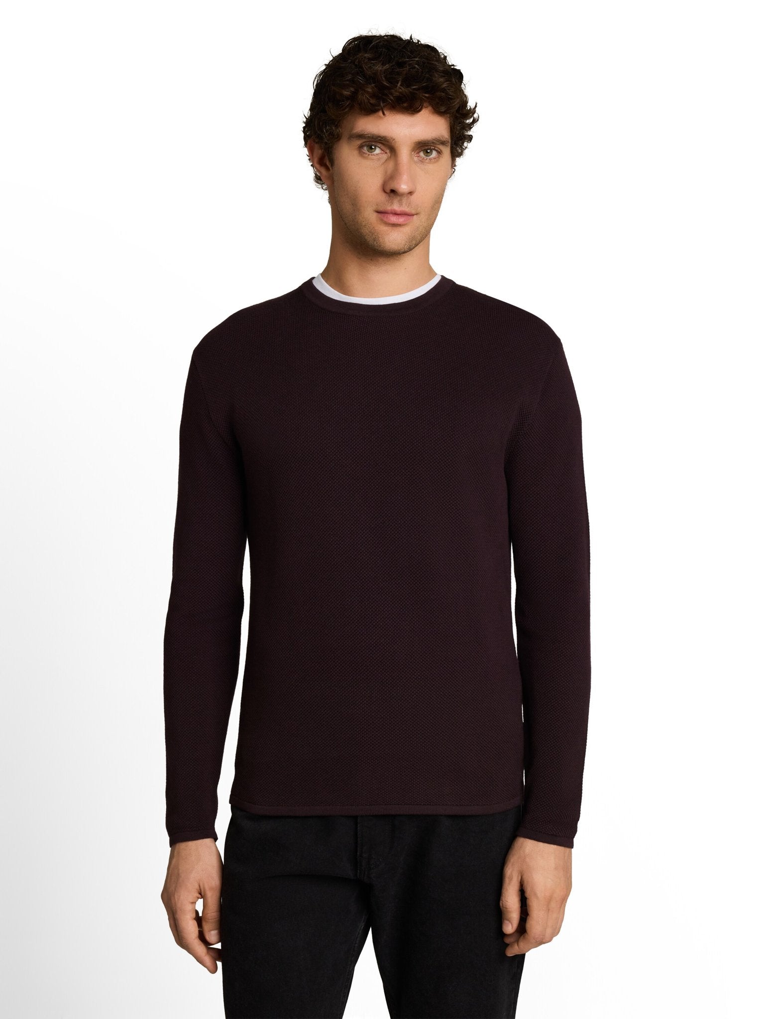Tom Tailor denim Herren Pullover Dark Plum