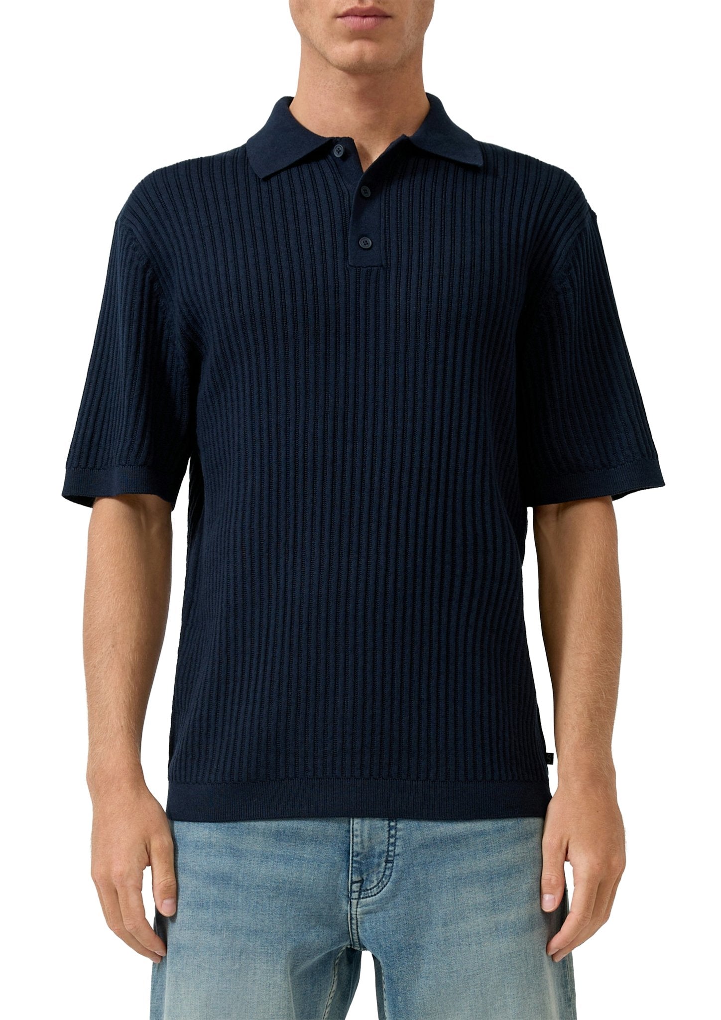 QS by S.Oliver Herren Polo-Shirts Blue