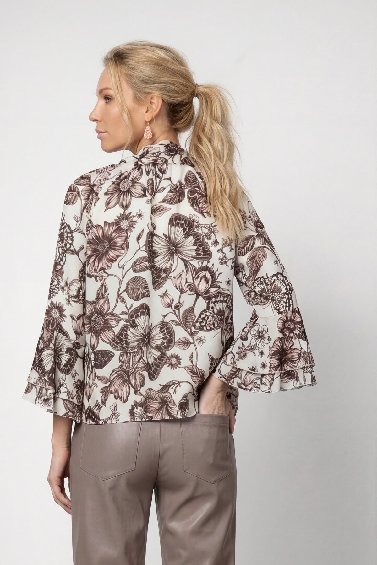 Monari Damen Blusen Taupe Gemus