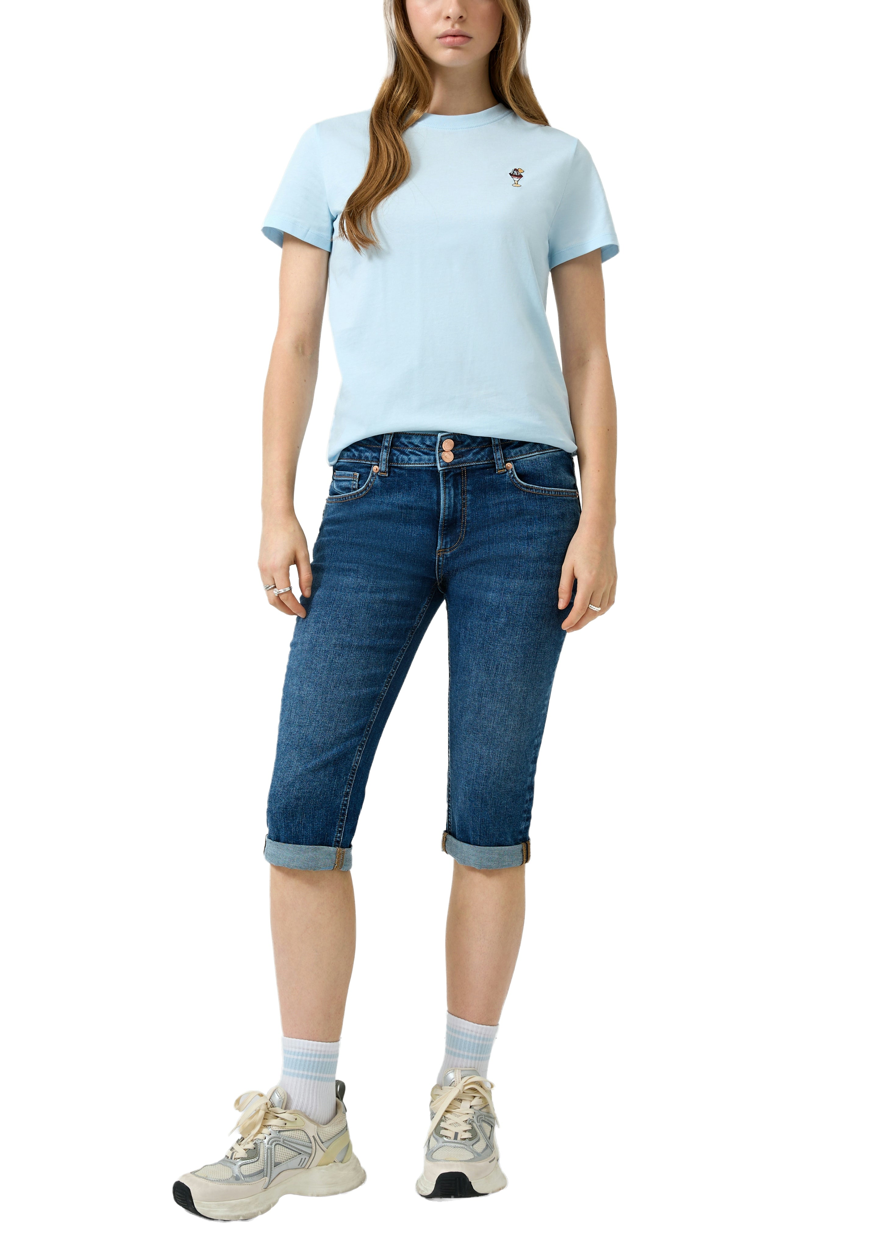 QS by S.Oliver Damen T-Shirts Blue