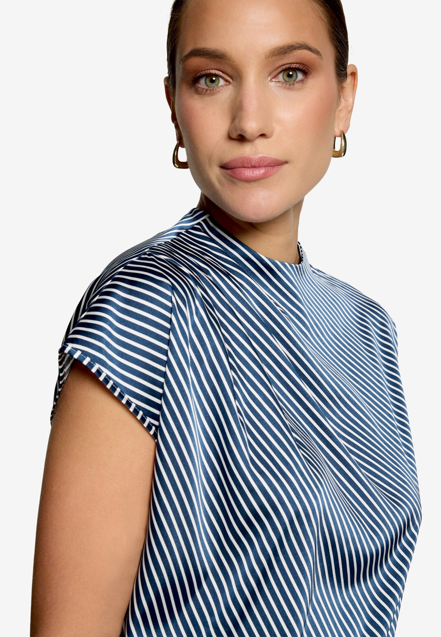 Zero Damen Blusen Dark Blue/White