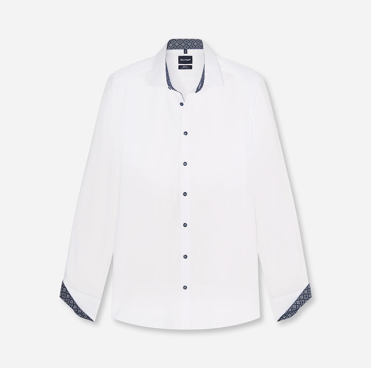 Olymp Herren Hemden lang  Blau