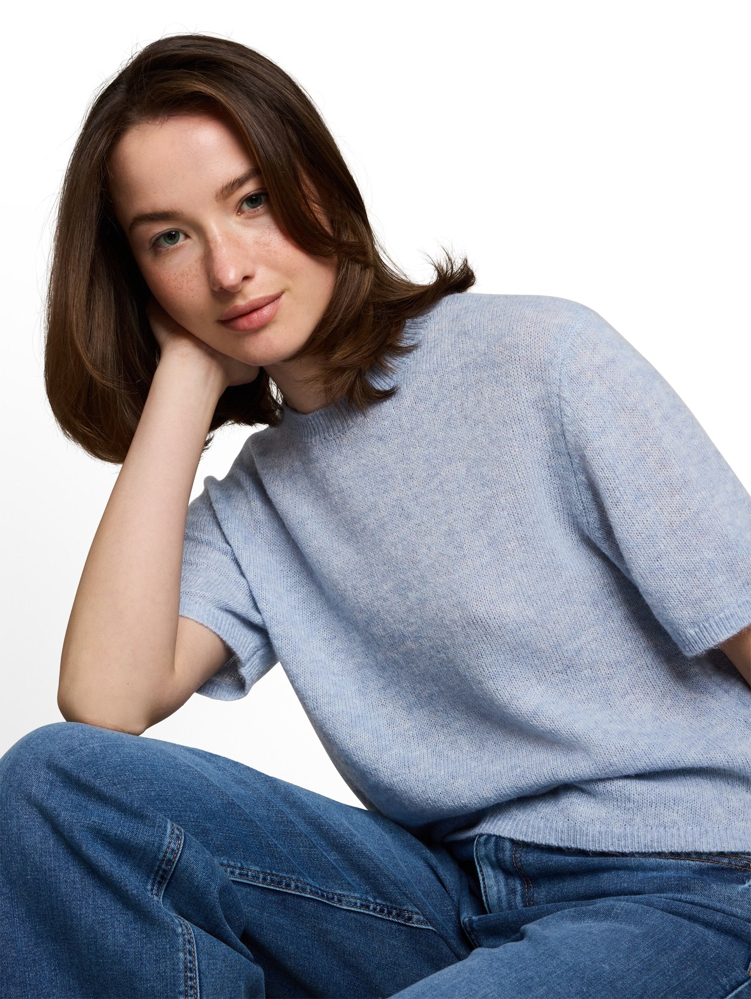 Tom Tailor denim Damen Pullover Foggy Sky Blue