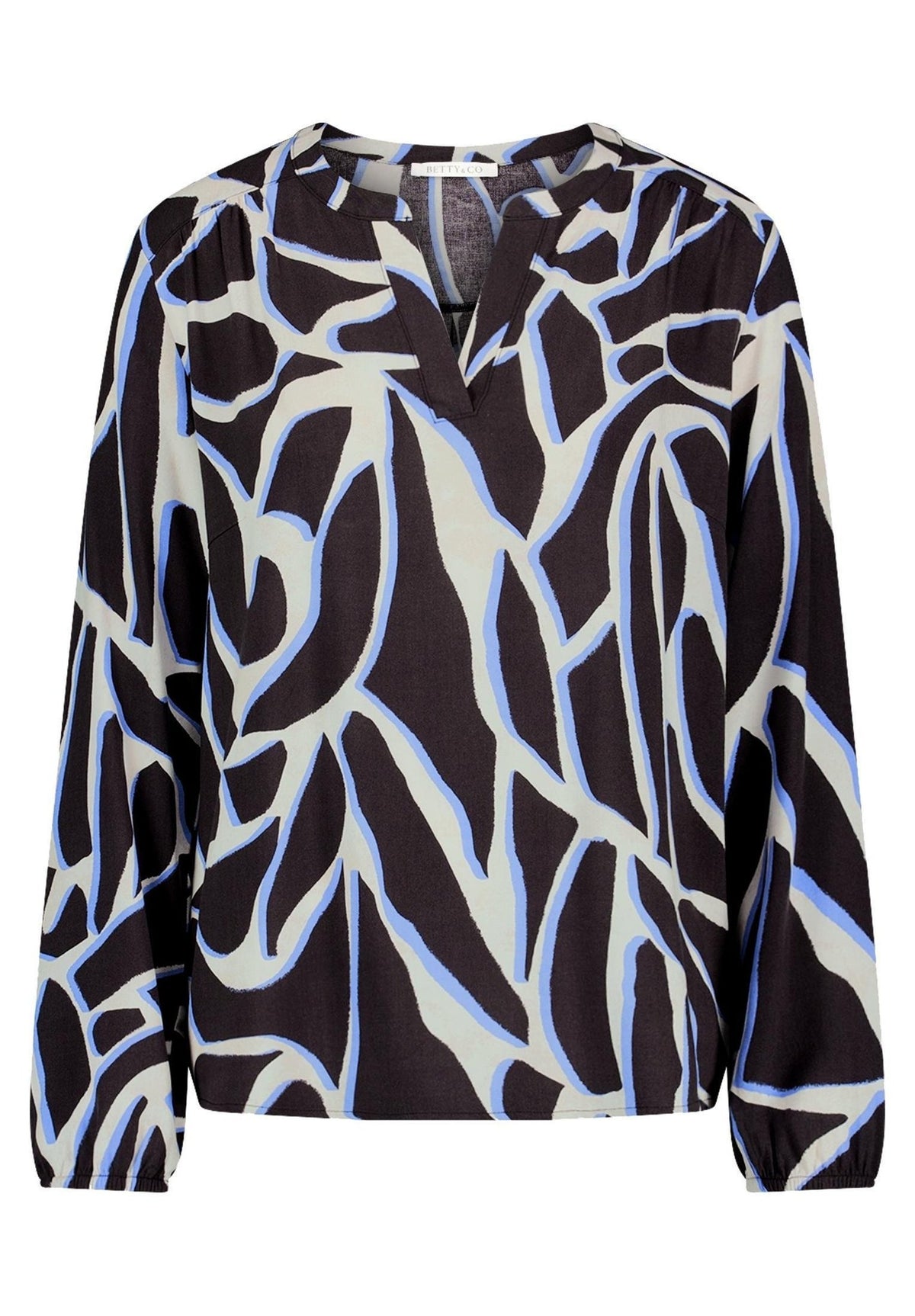 Betty & Co Damen Blusen kurz Grey/Cream