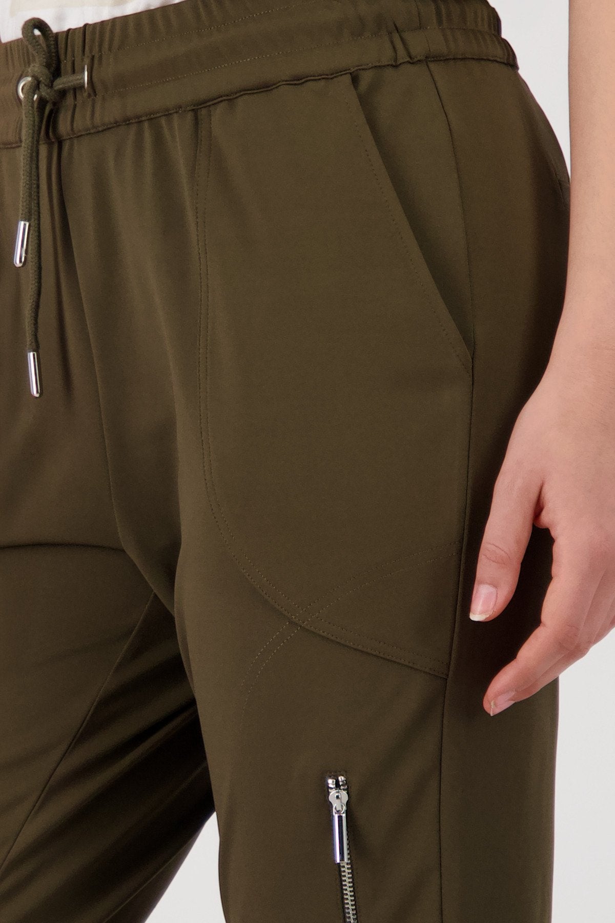 Monari Damen Hosen  Olive