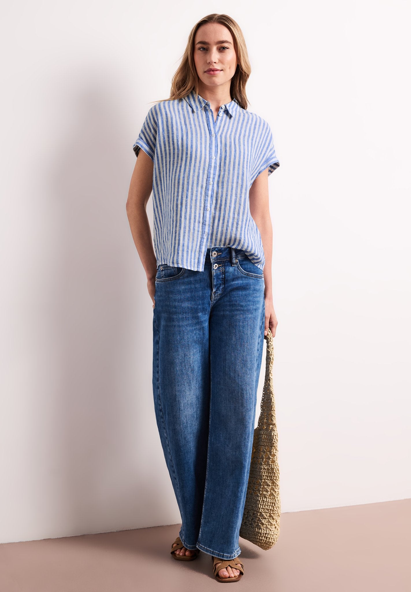 Street One Damen Blusen  Drift Blu