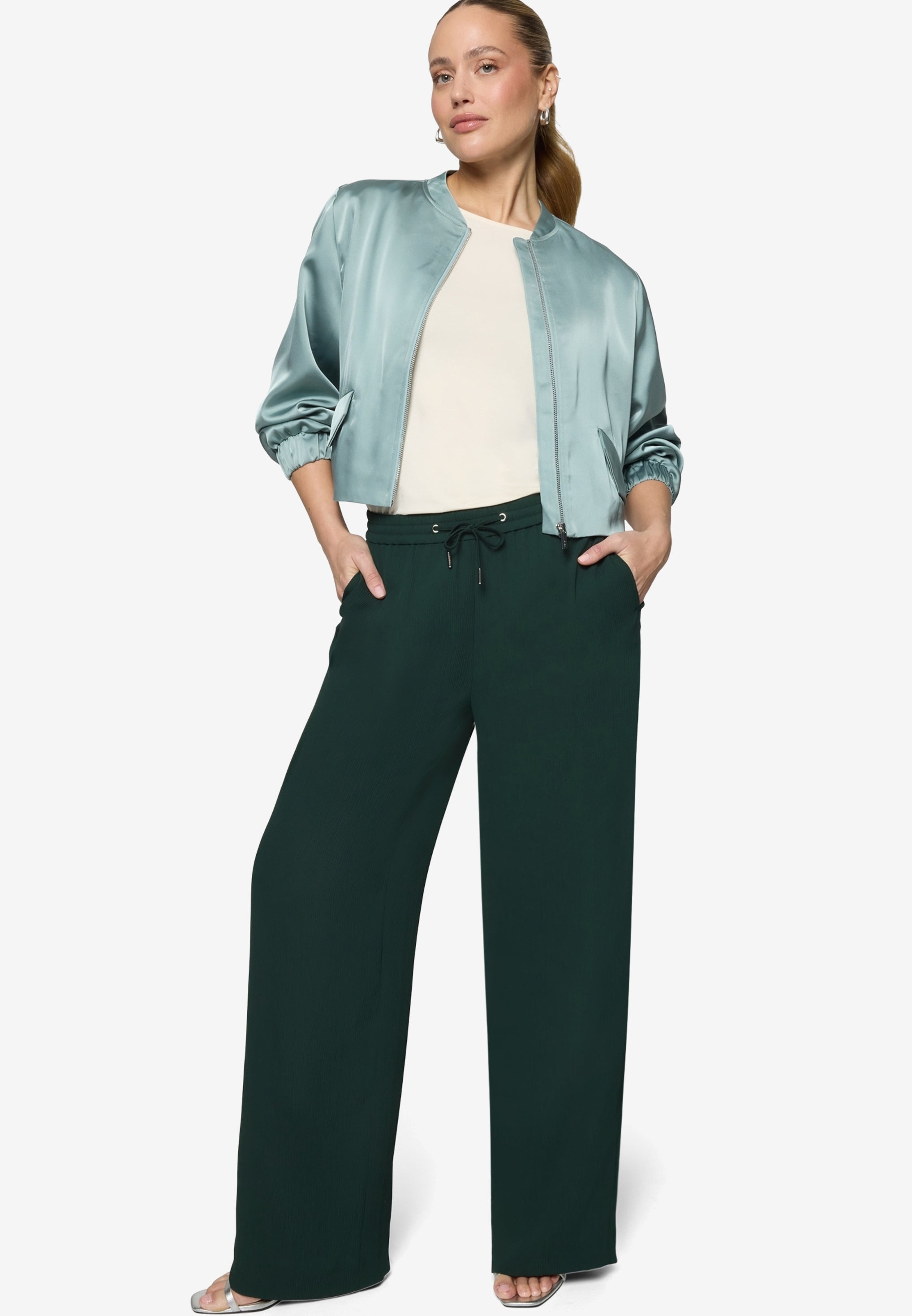Zero Damen Hosen Green Forest