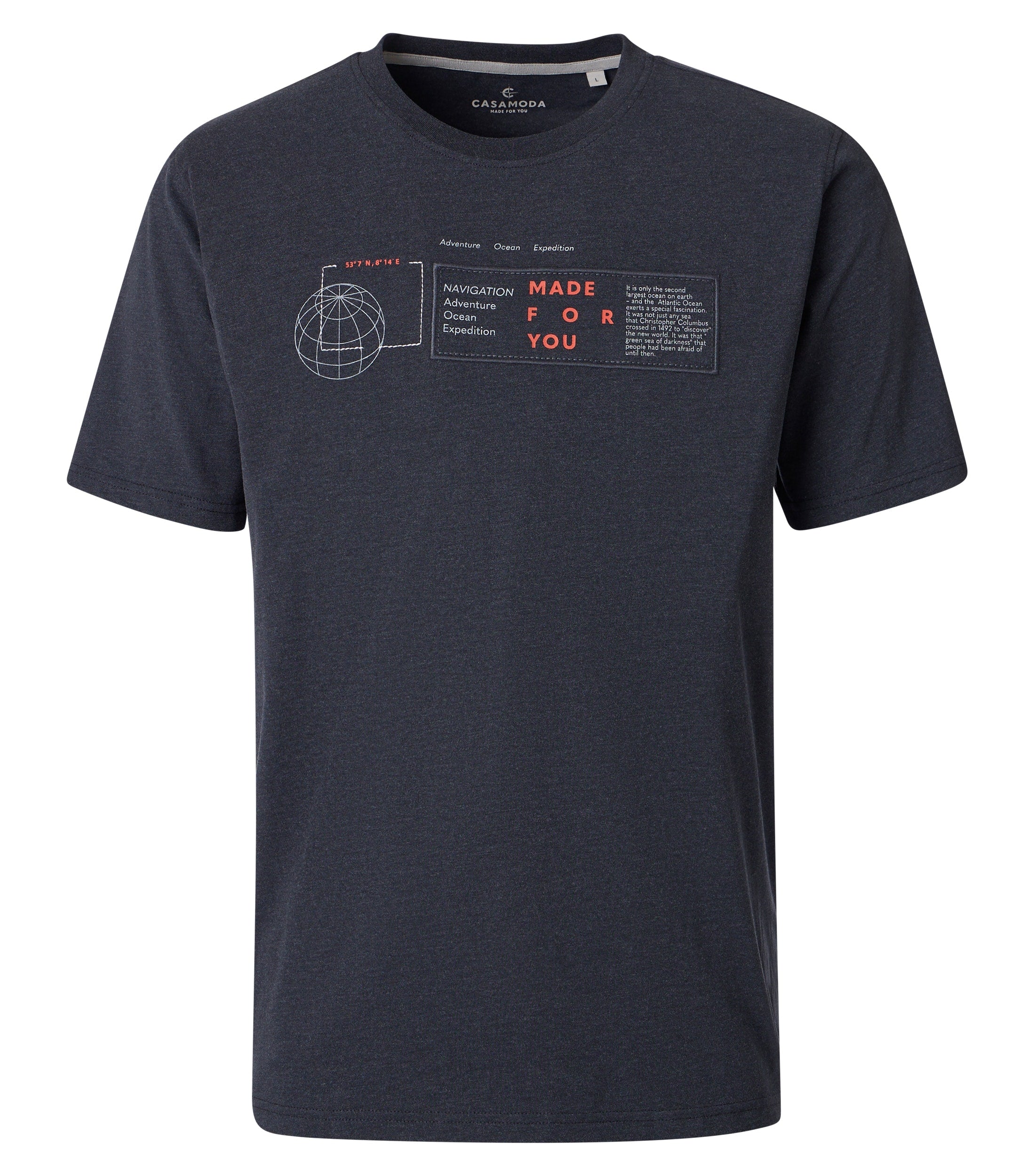 Casa Moda Herren T-Shirts kurz  Blau