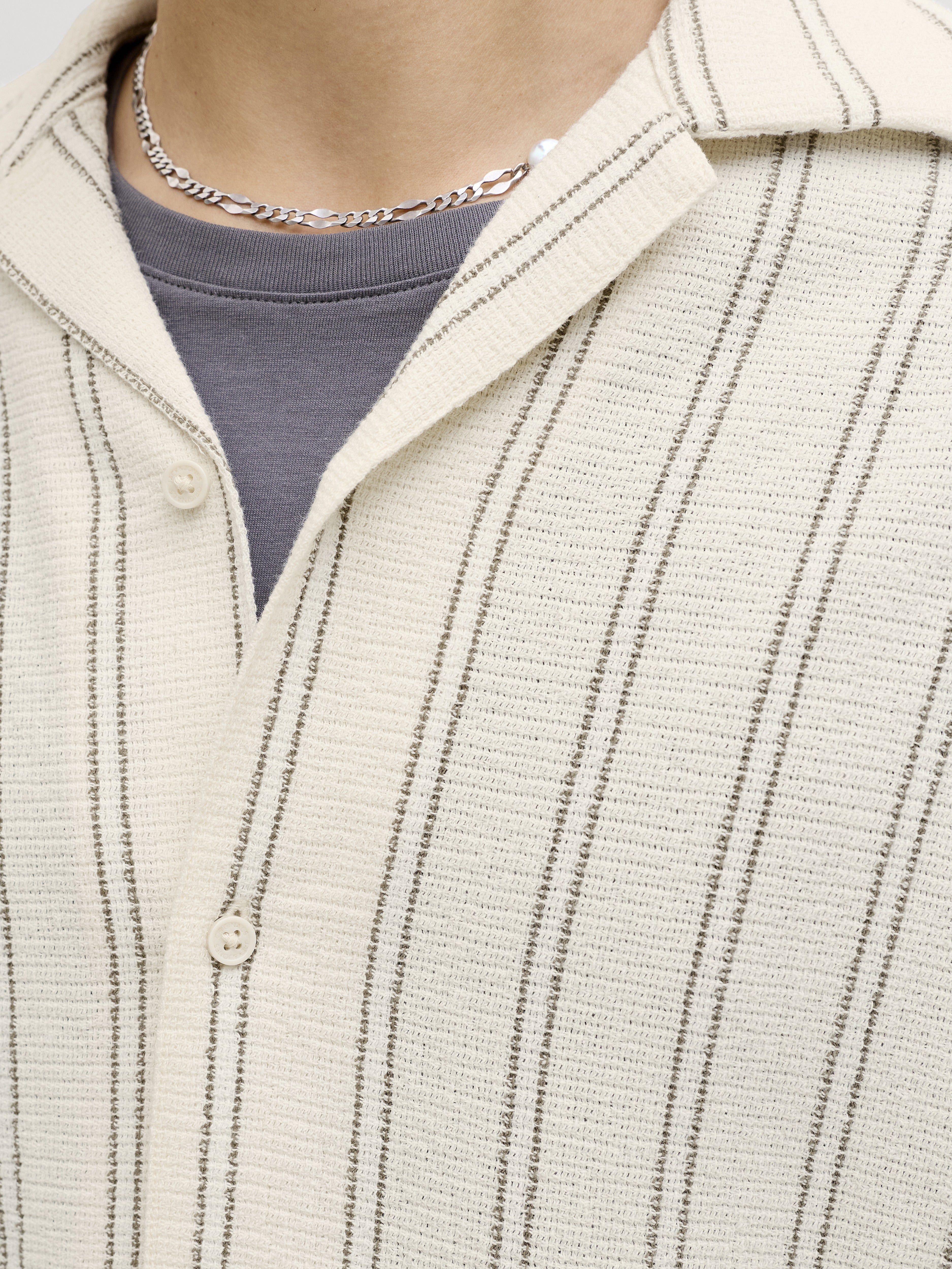 Jack & Jones Herren Hemden lang Antique White/S