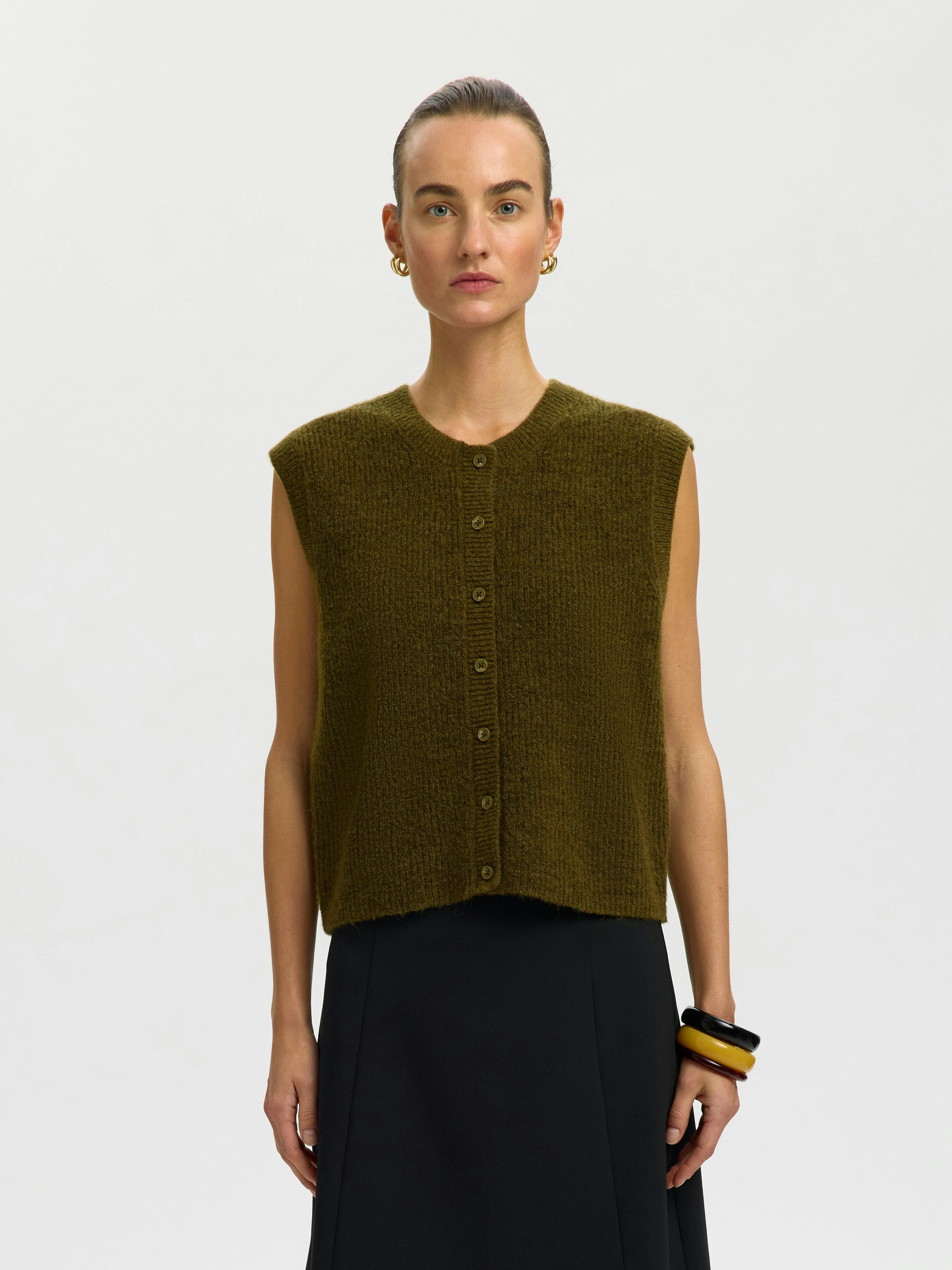 Selected Femme Damen Pullover Fir Green/Melan