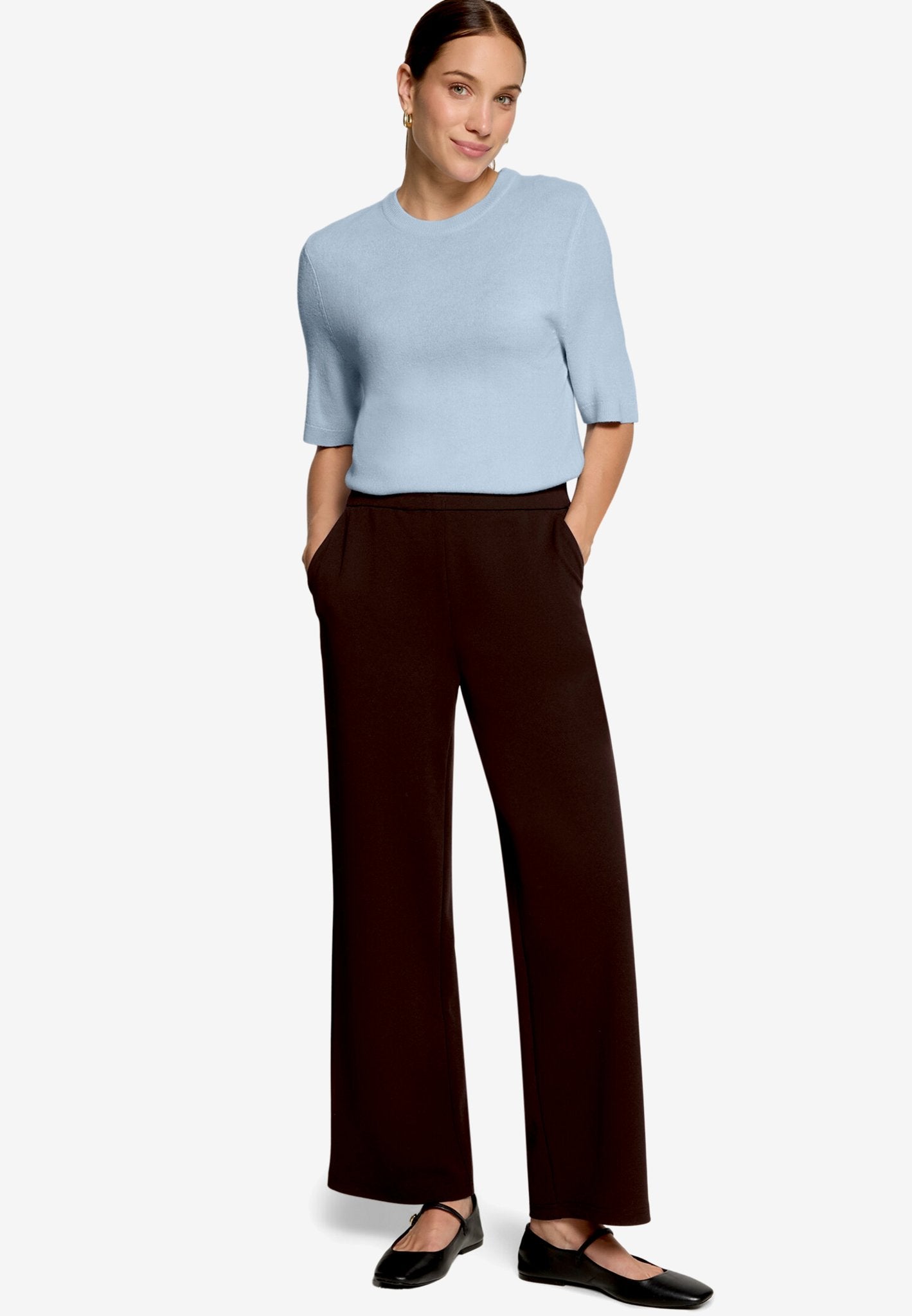 Zero Damen Hosen Chocolate Plum