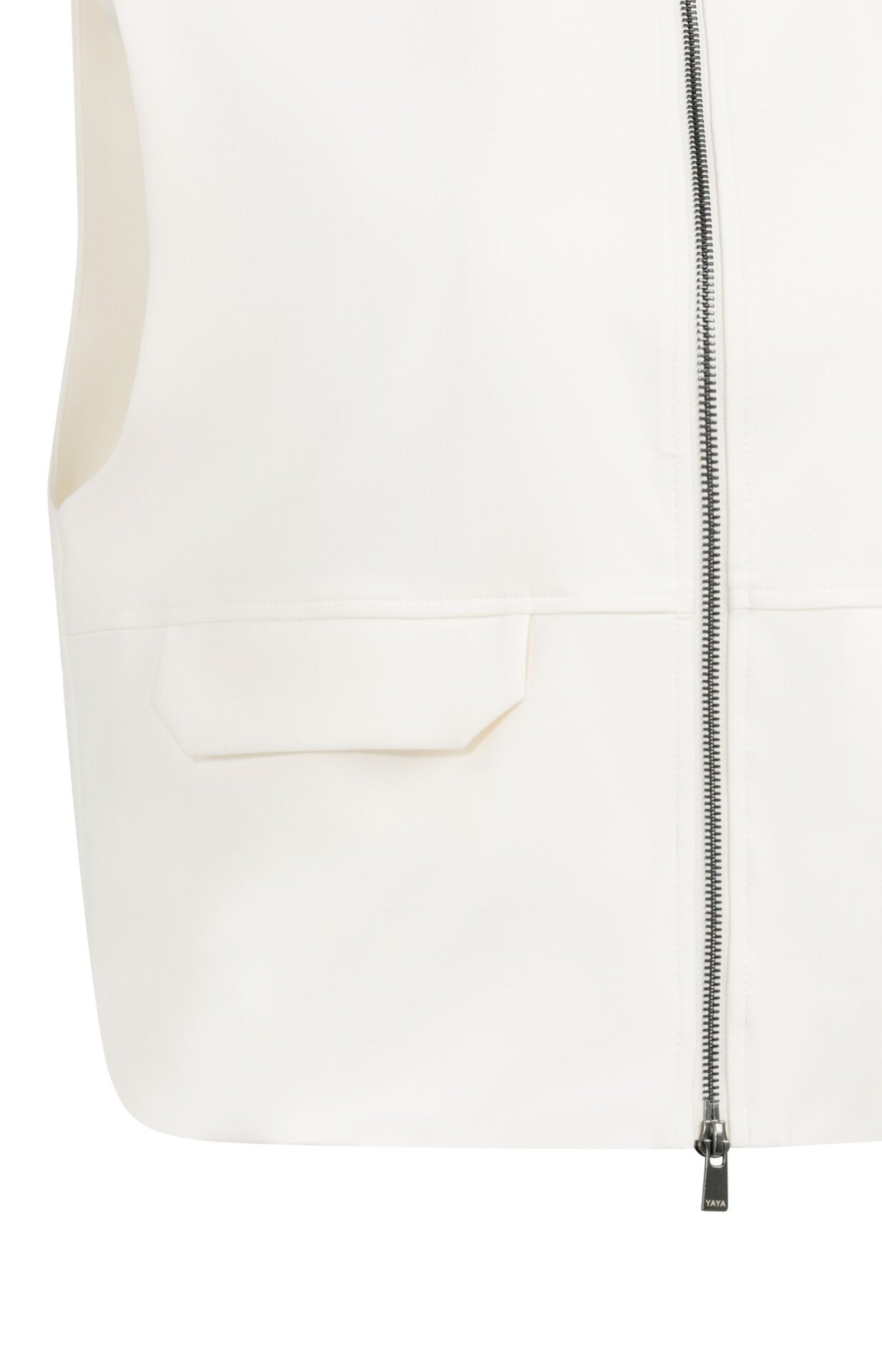 Ärmellose Webjacke mit ballonförmigem Saum