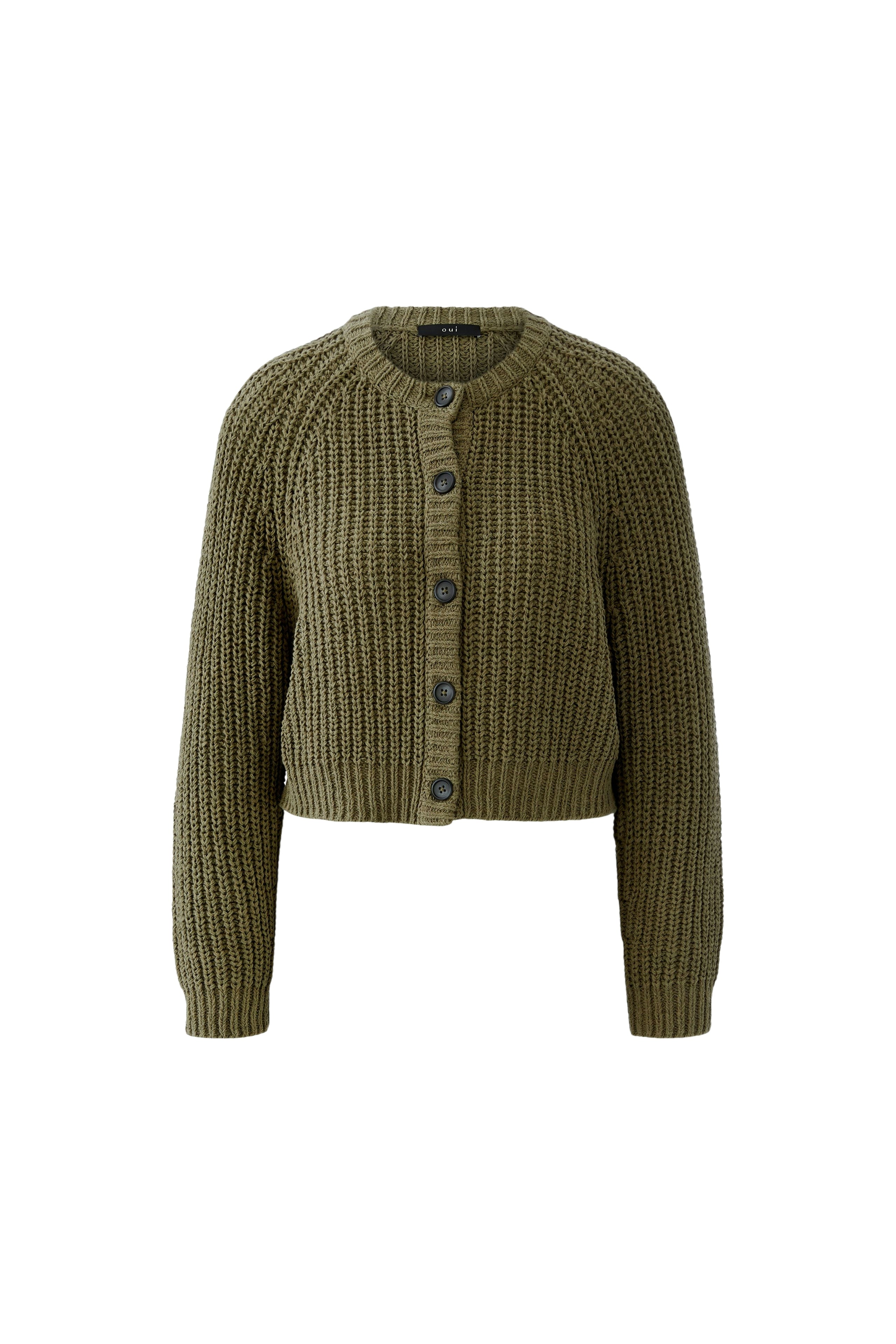 Oui Damen Strickjacken Green Gard