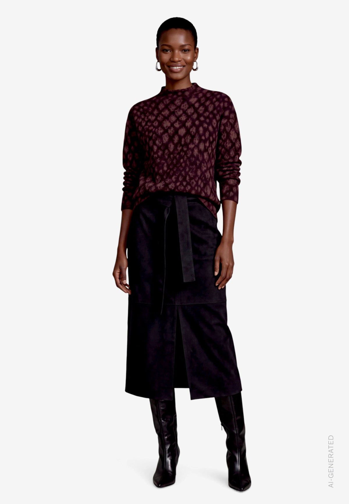 Zero Damen Pullover Black/Brown
