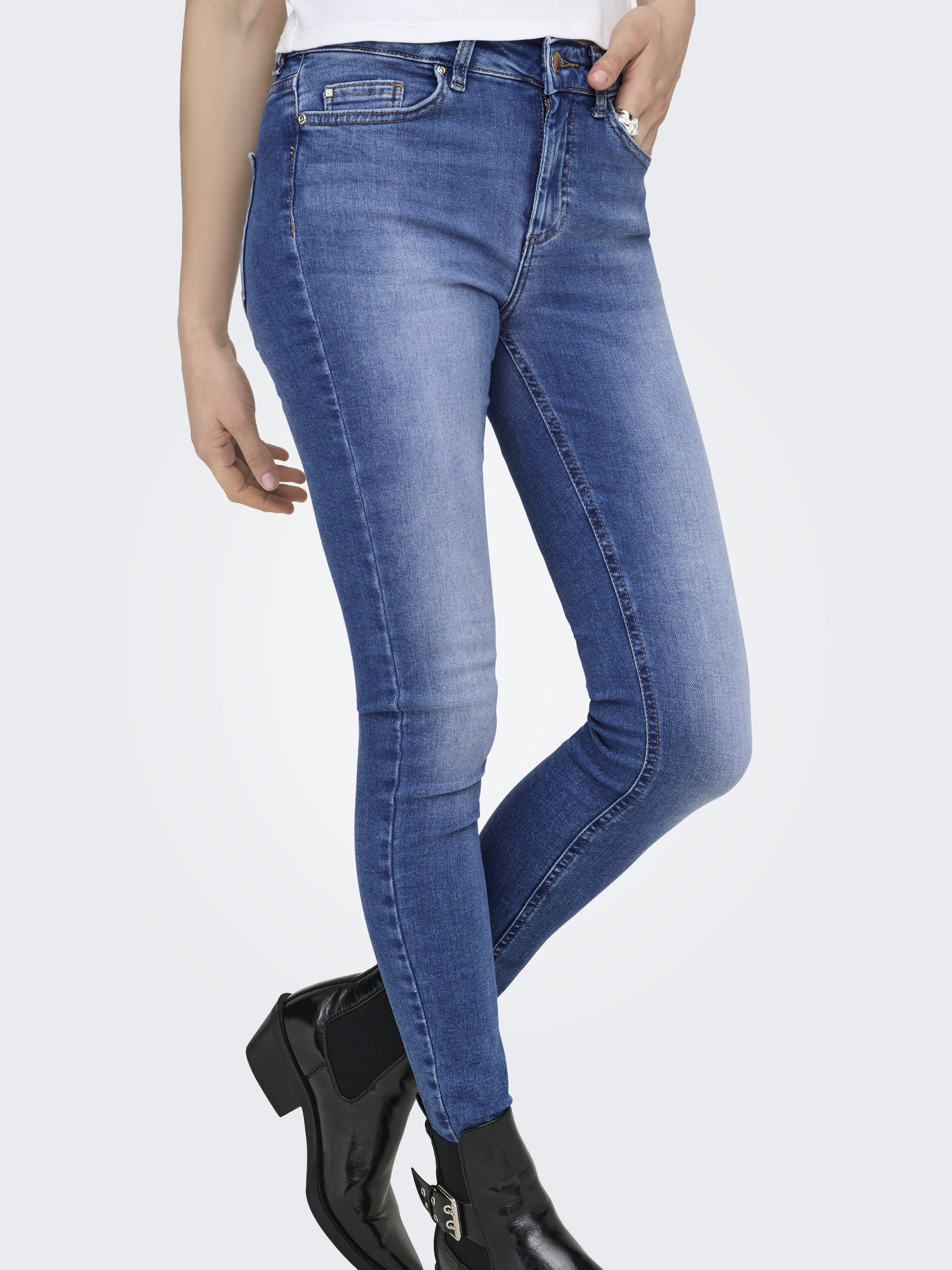Only Damen Jeans Medium Blue Den