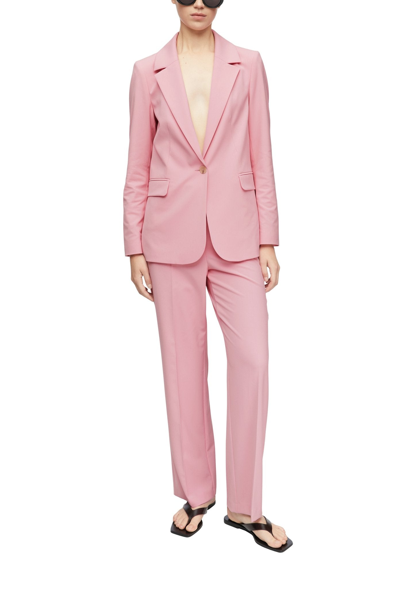 Comma Damen Hosen Lilac/Pink