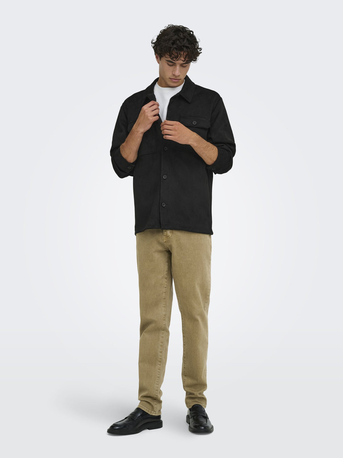 Only & Sons Herren Hemden lang Black