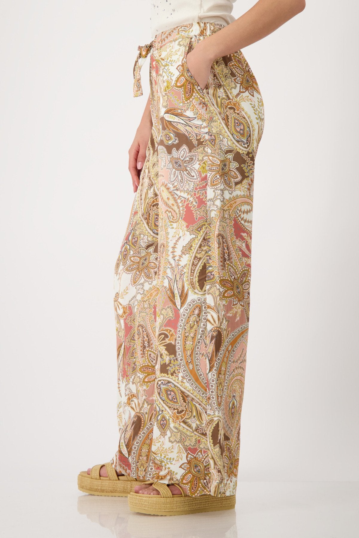 Monari Damen Hosen  Mocca Gemus